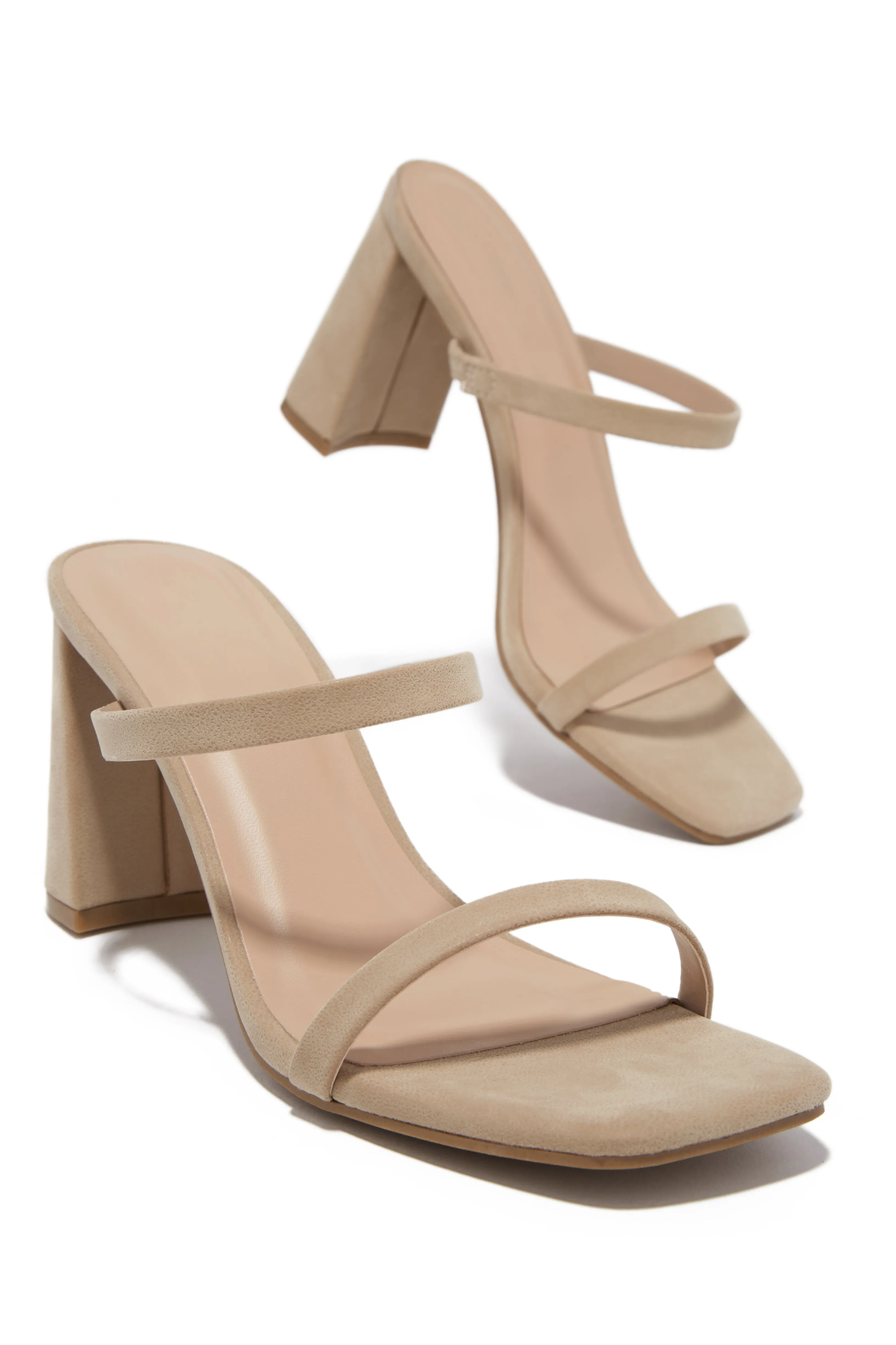 Jaynee Block Heel Mules - Nude sold by Miss Lola product image thumbnail 2