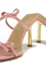 Simple Affair Bow Heel Mules - Pink sold by Miss Lola