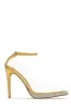 Angelina Clear Embellished High Heel Pumps - Gold sold by Miss Lola