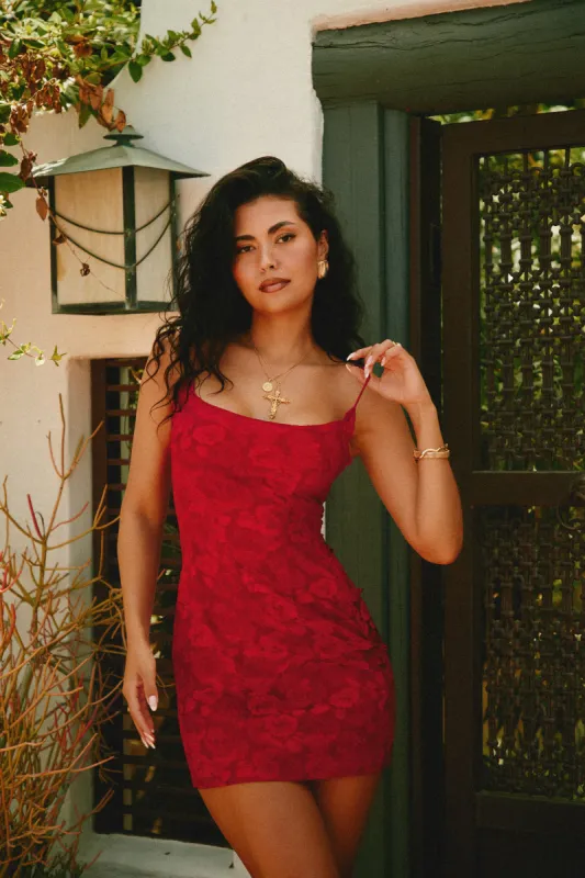 Maricela Mini Dress - Red sold by Miss Lola