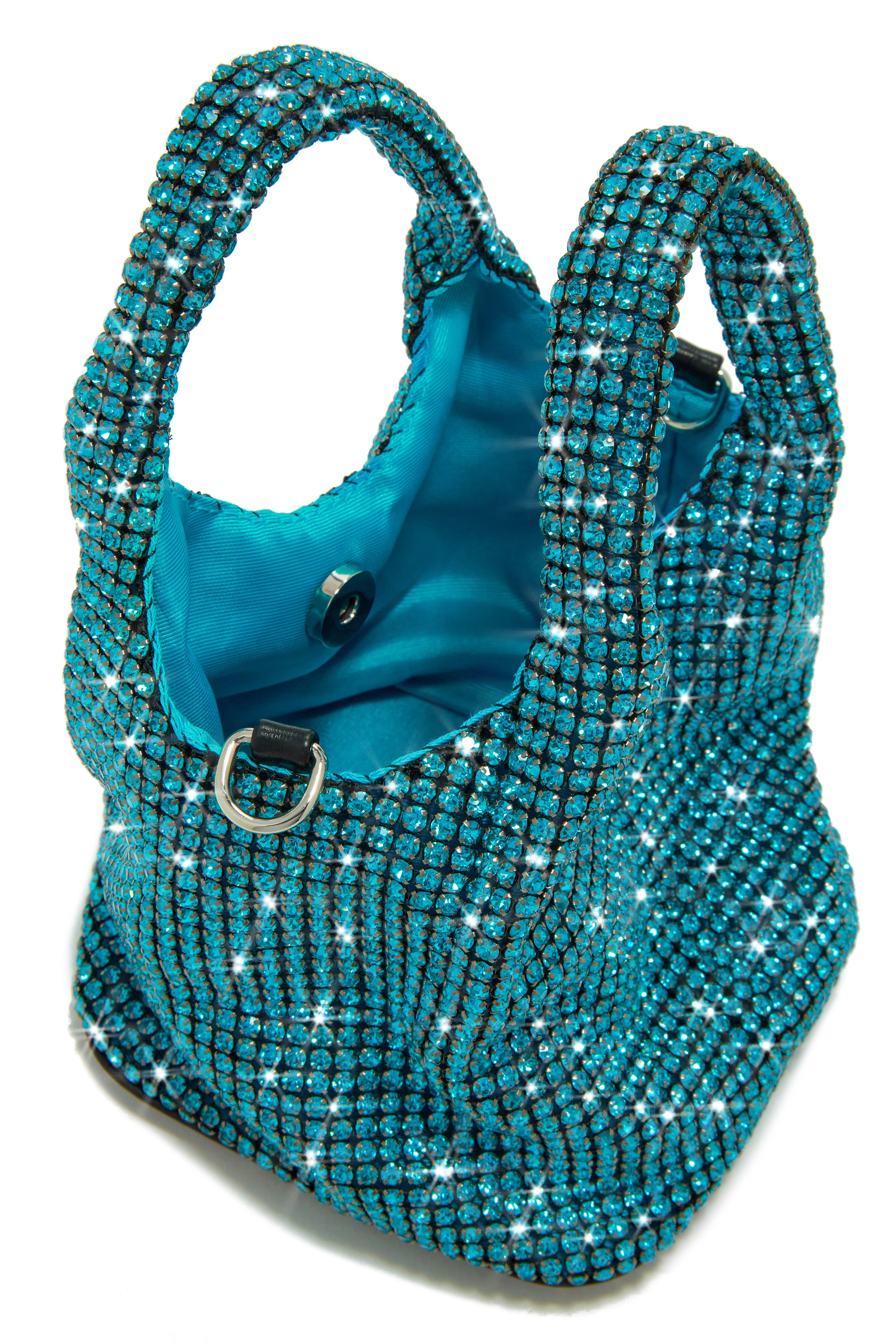 Cydni Embellished Bucket Bag - Blue sold by Miss Lola product image thumbnail 5