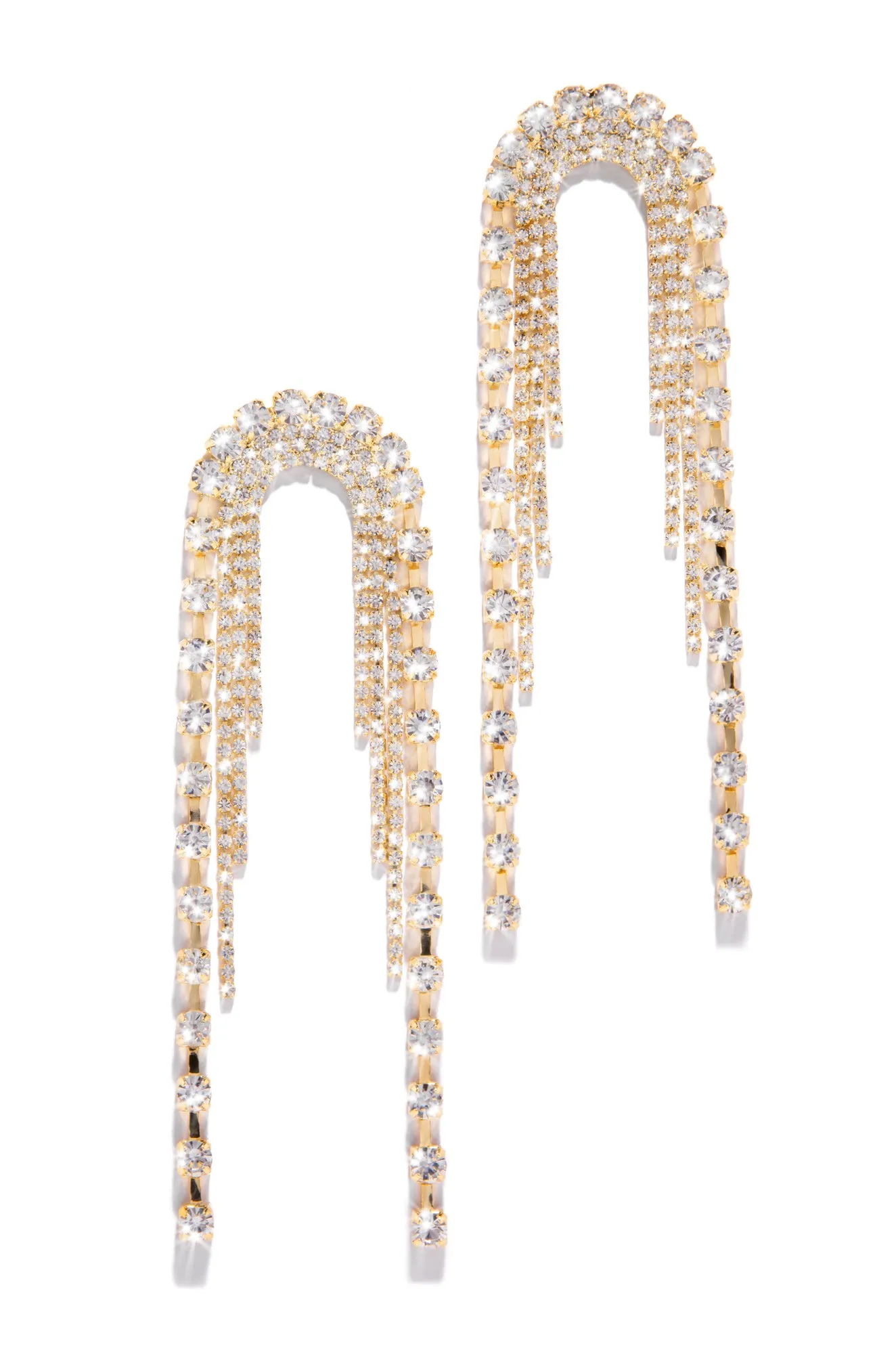 Special Touch Embellished Dangle Earring - Gold sold by Miss Lola product image thumbnail 3