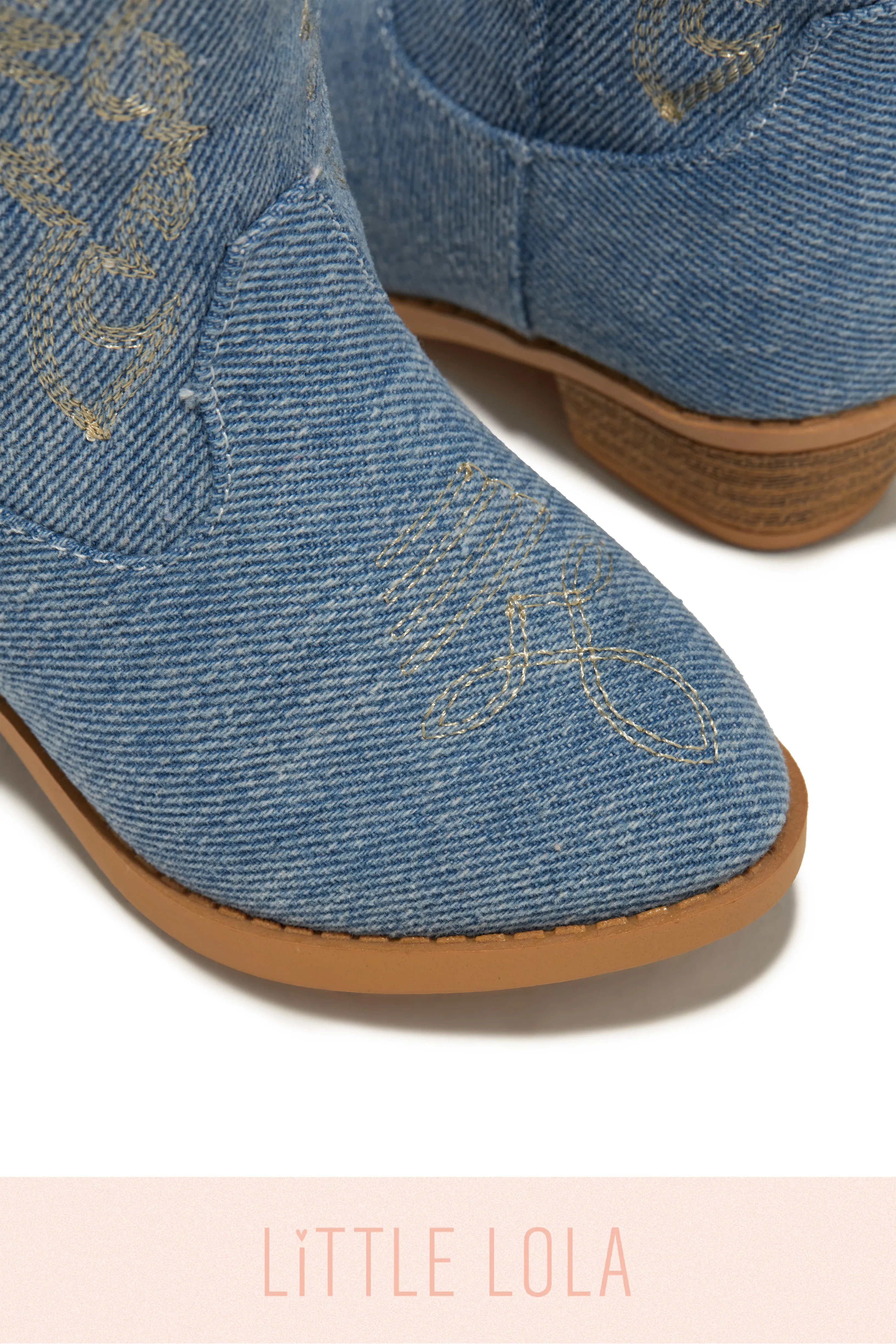 Mini Abby Cowgirl Boots - Denim sold by Miss Lola product image thumbnail 3