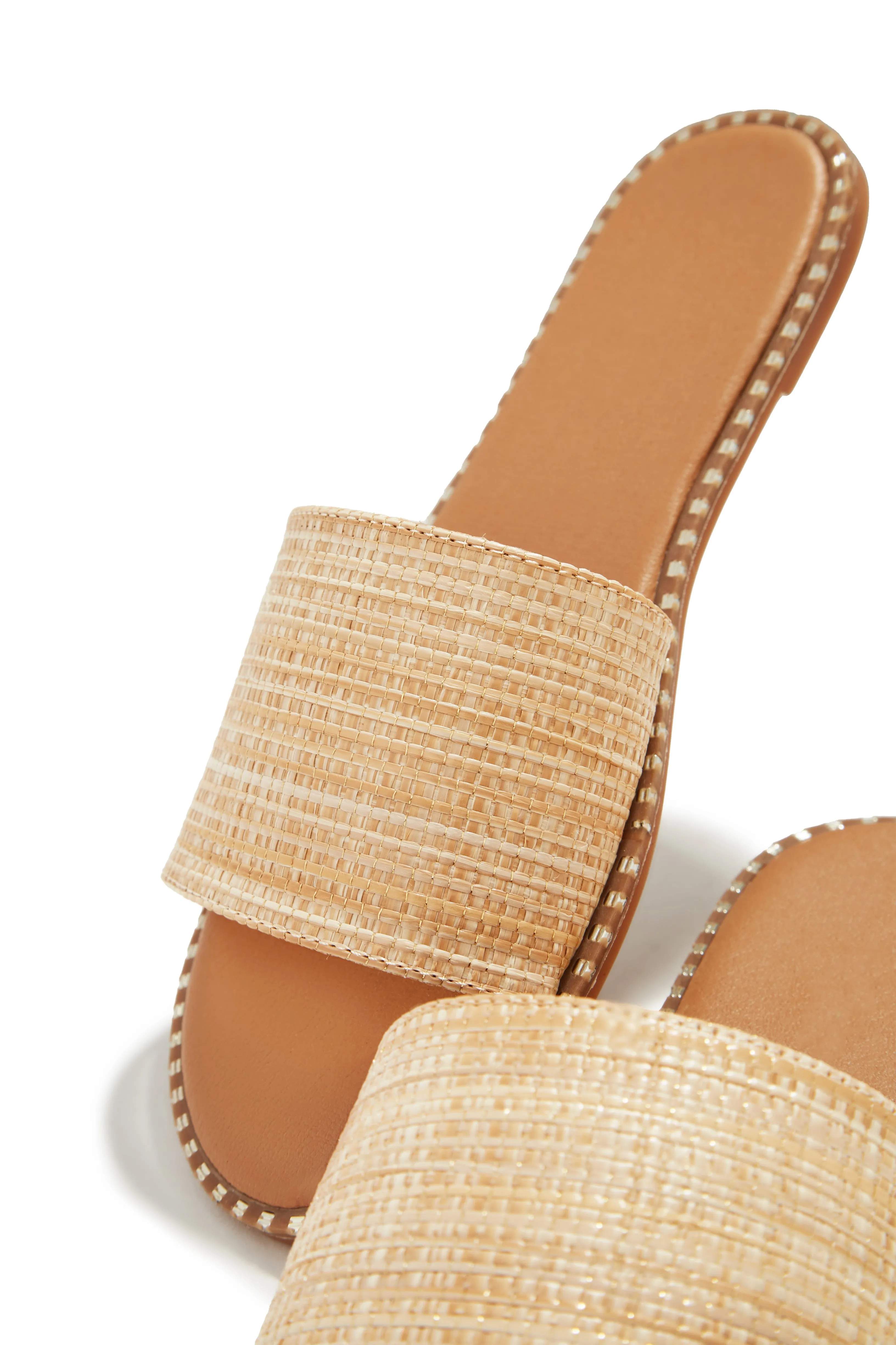 Exotic Summer Slip On Sandals - Natural sold by Miss Lola product image thumbnail 5