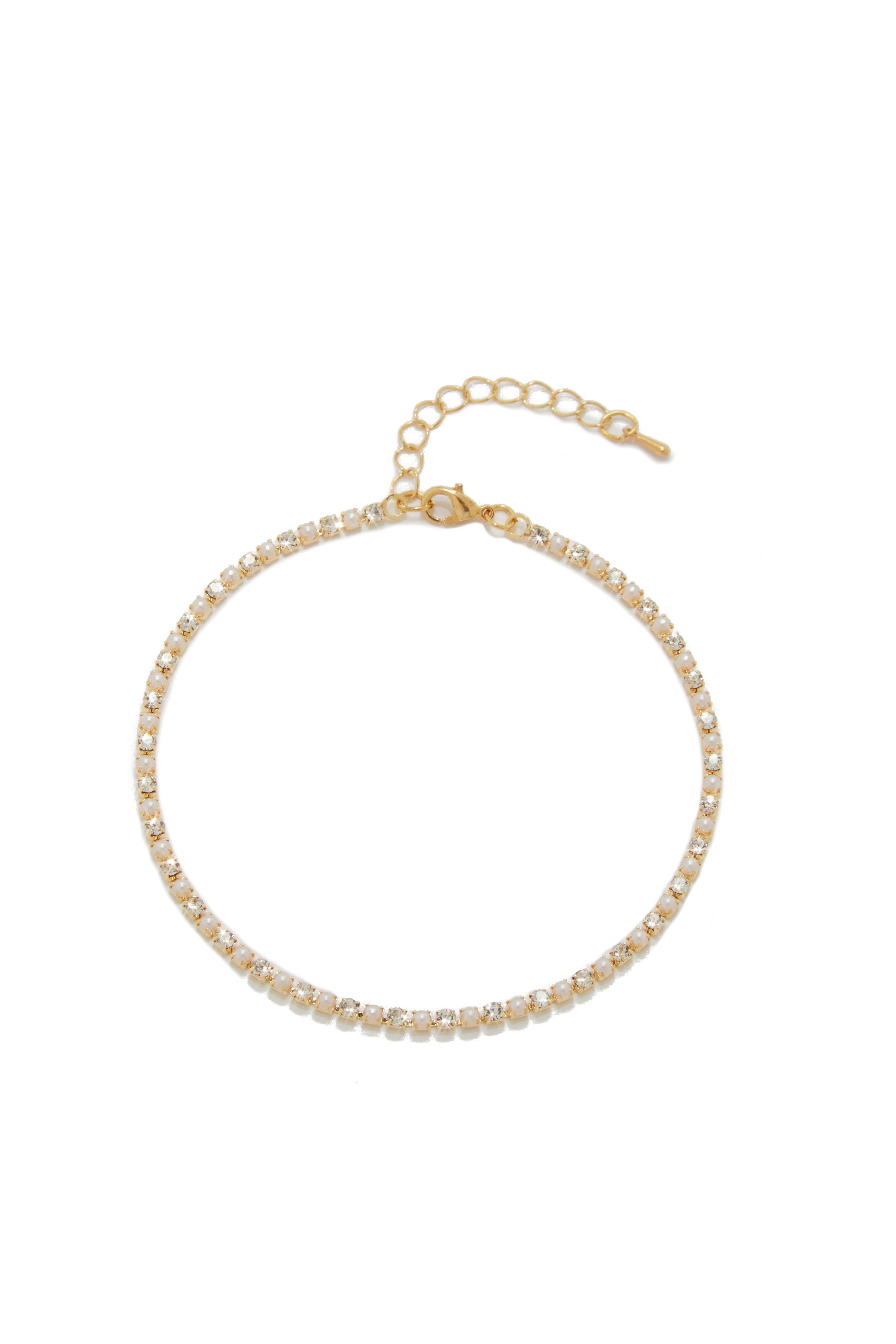 Karlyn Embellished Anklet - Silver sold by Miss Lola product image thumbnail 4