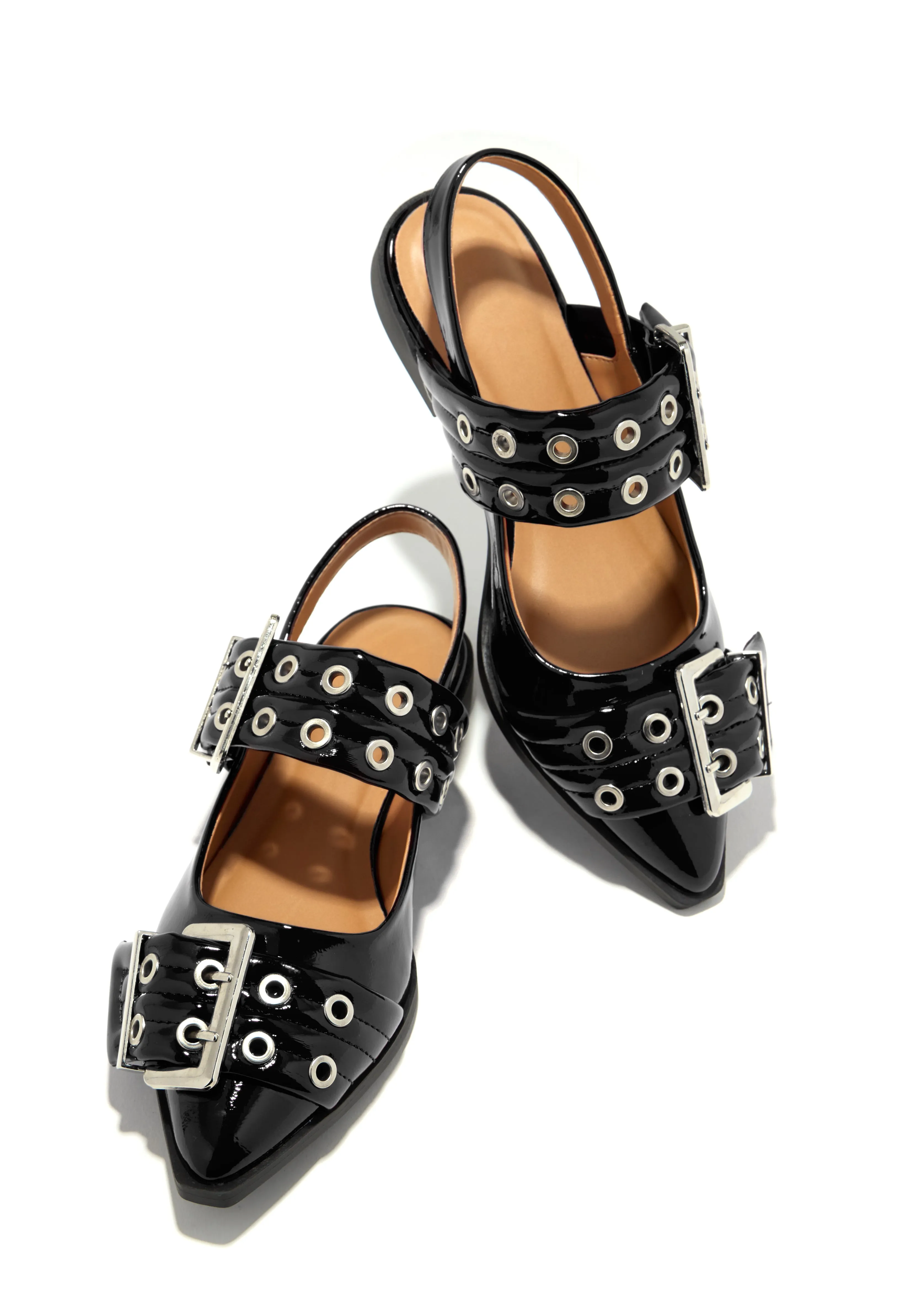 Alda Pointed Toe Flats - White sold by Miss Lola product image thumbnail 5