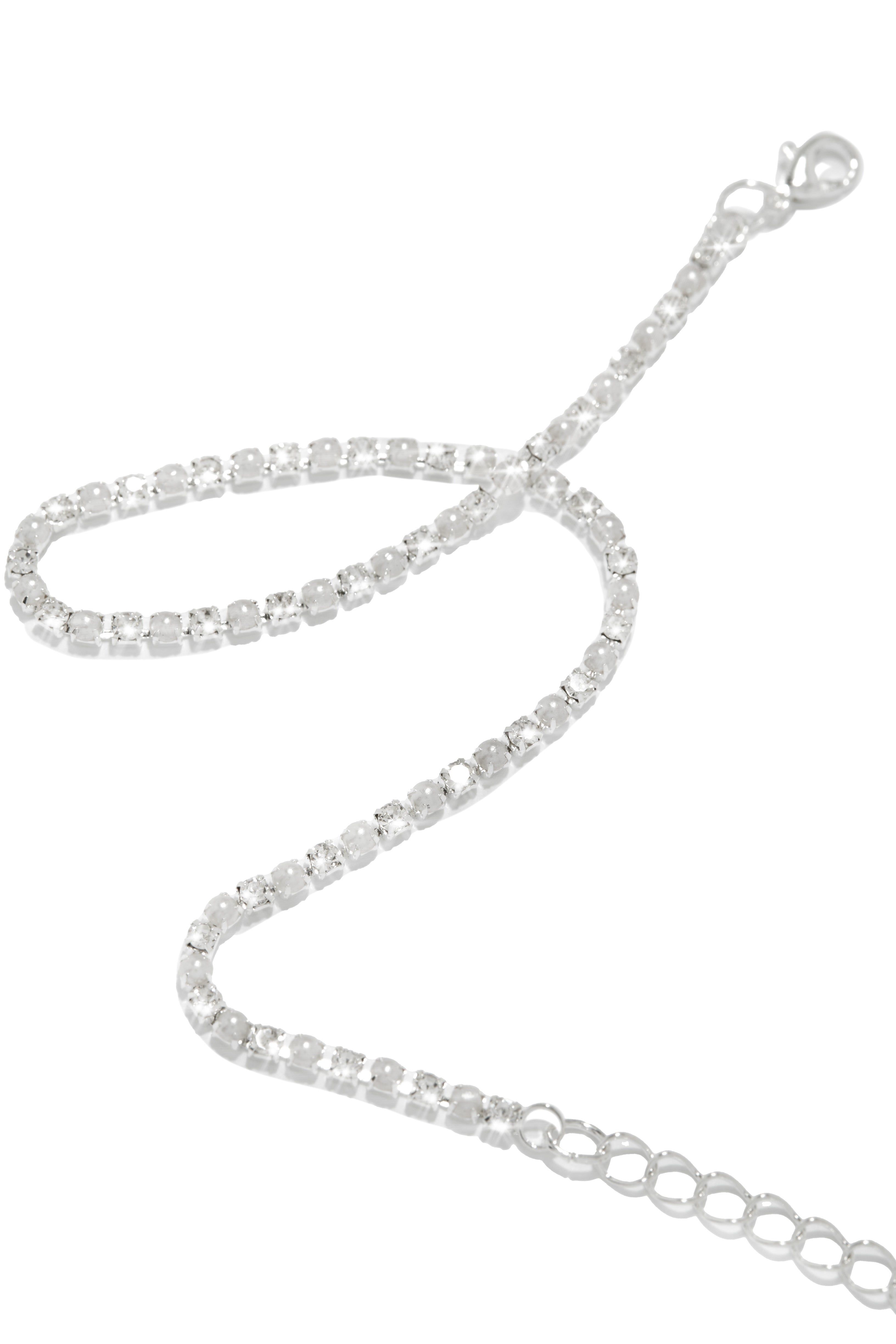 Karlyn Embellished Anklet - Silver sold by Miss Lola product image thumbnail 2