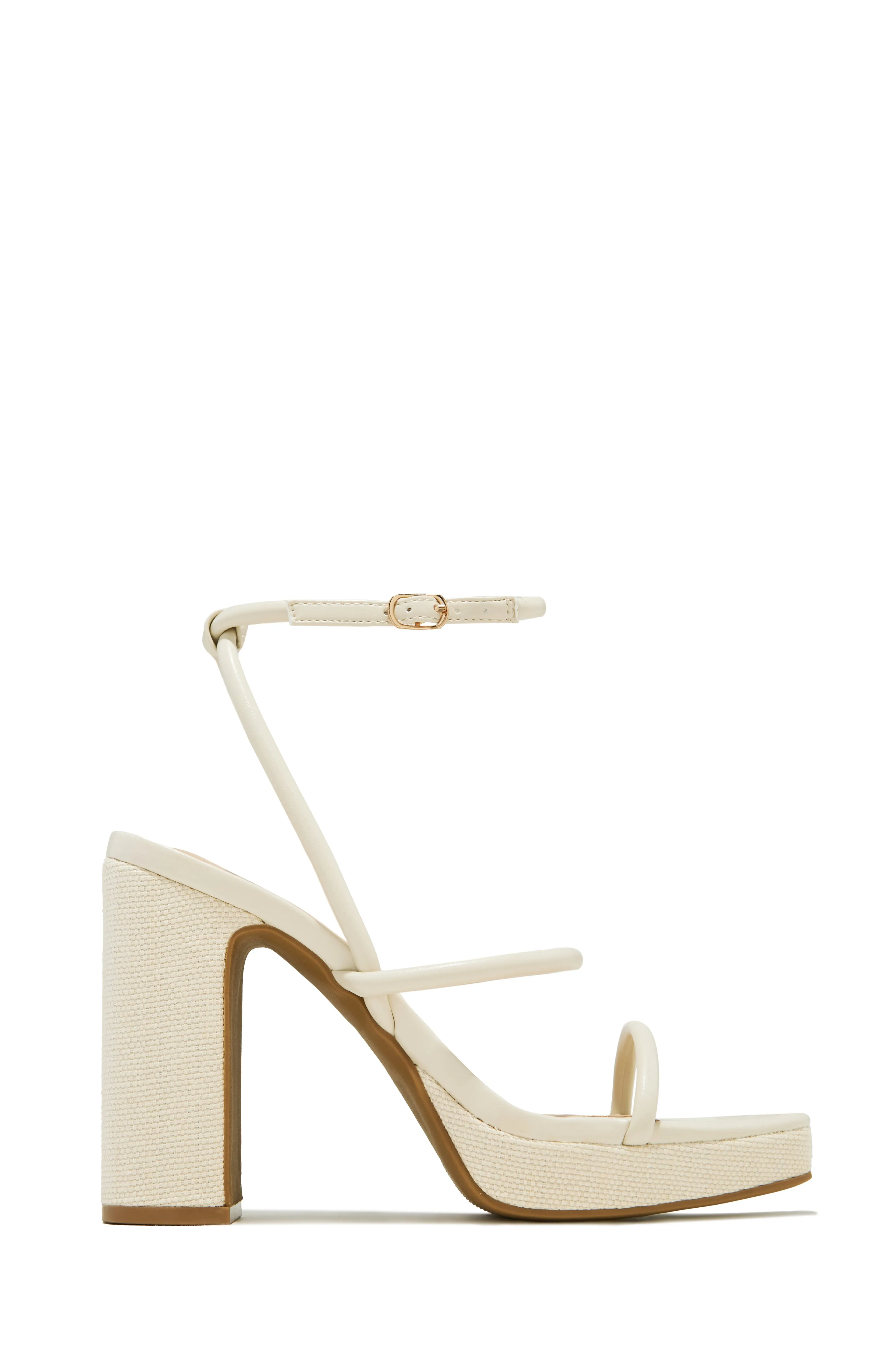 Thalia Platform Block Heels - Tan sold by Miss Lola product image thumbnail 5