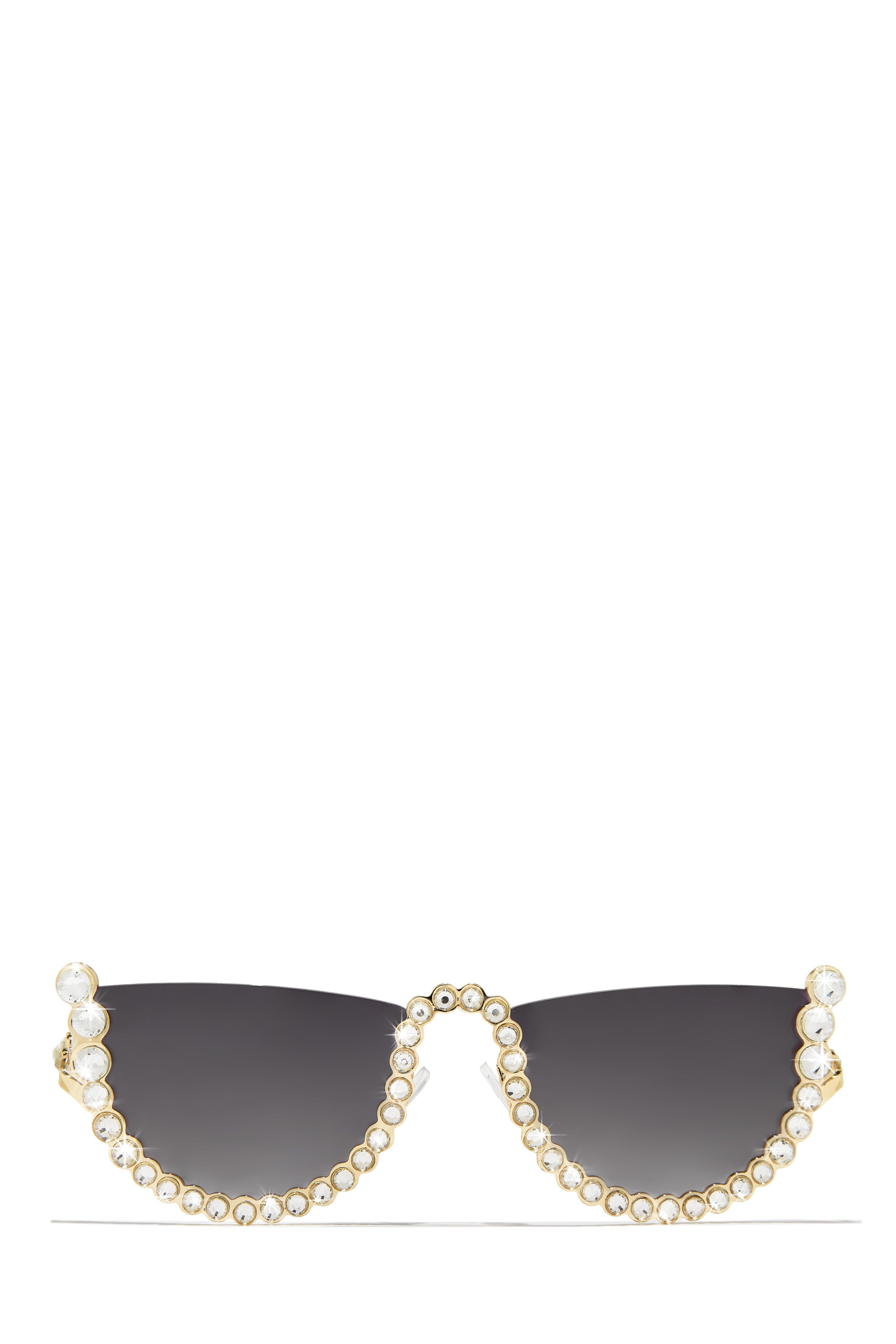 Hot Attitude Embellished Sunglasses - Brown sold by Miss Lola product image thumbnail 5