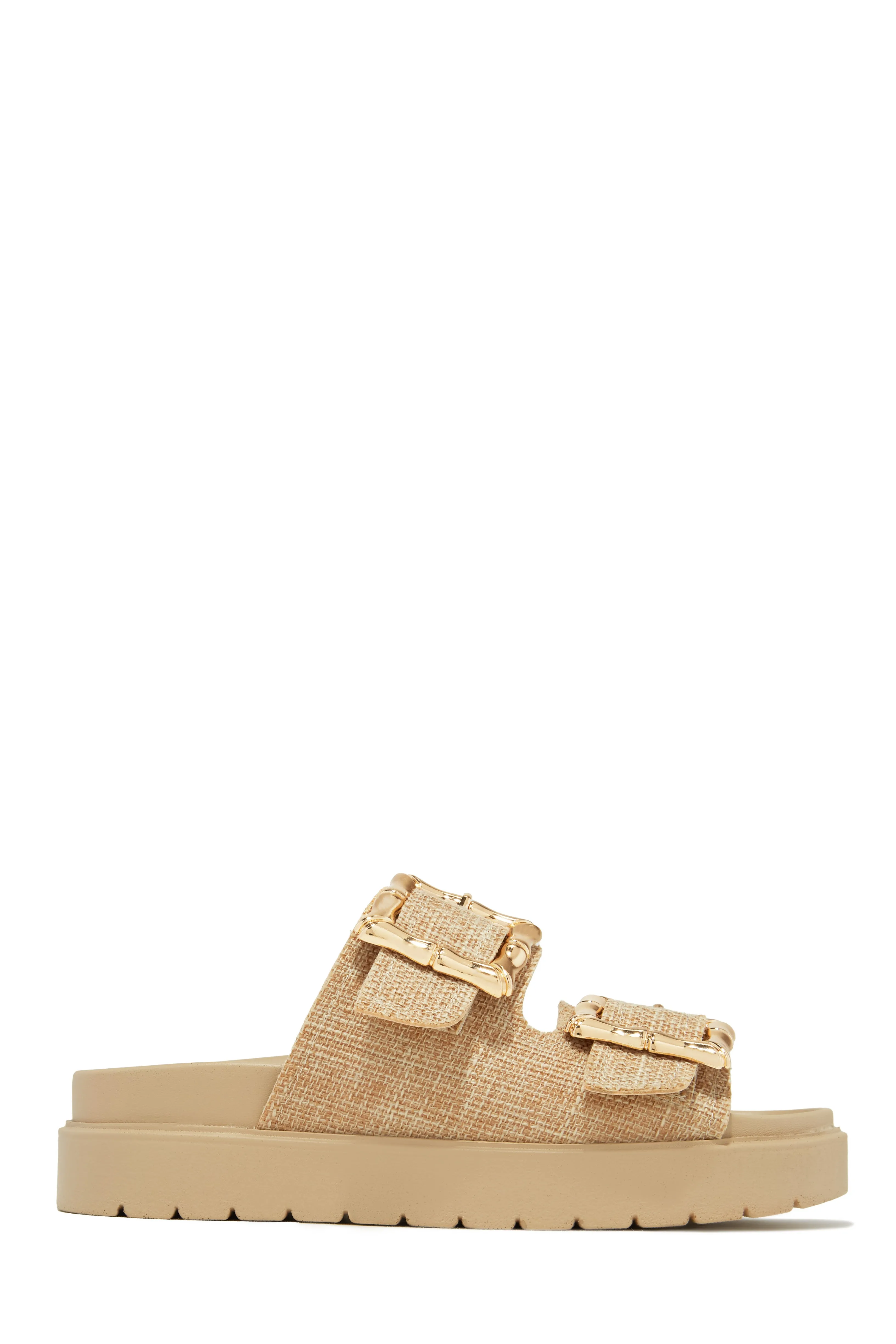 Arani Chunky Slip On Sandals - Natural sold by Miss Lola product image thumbnail 4