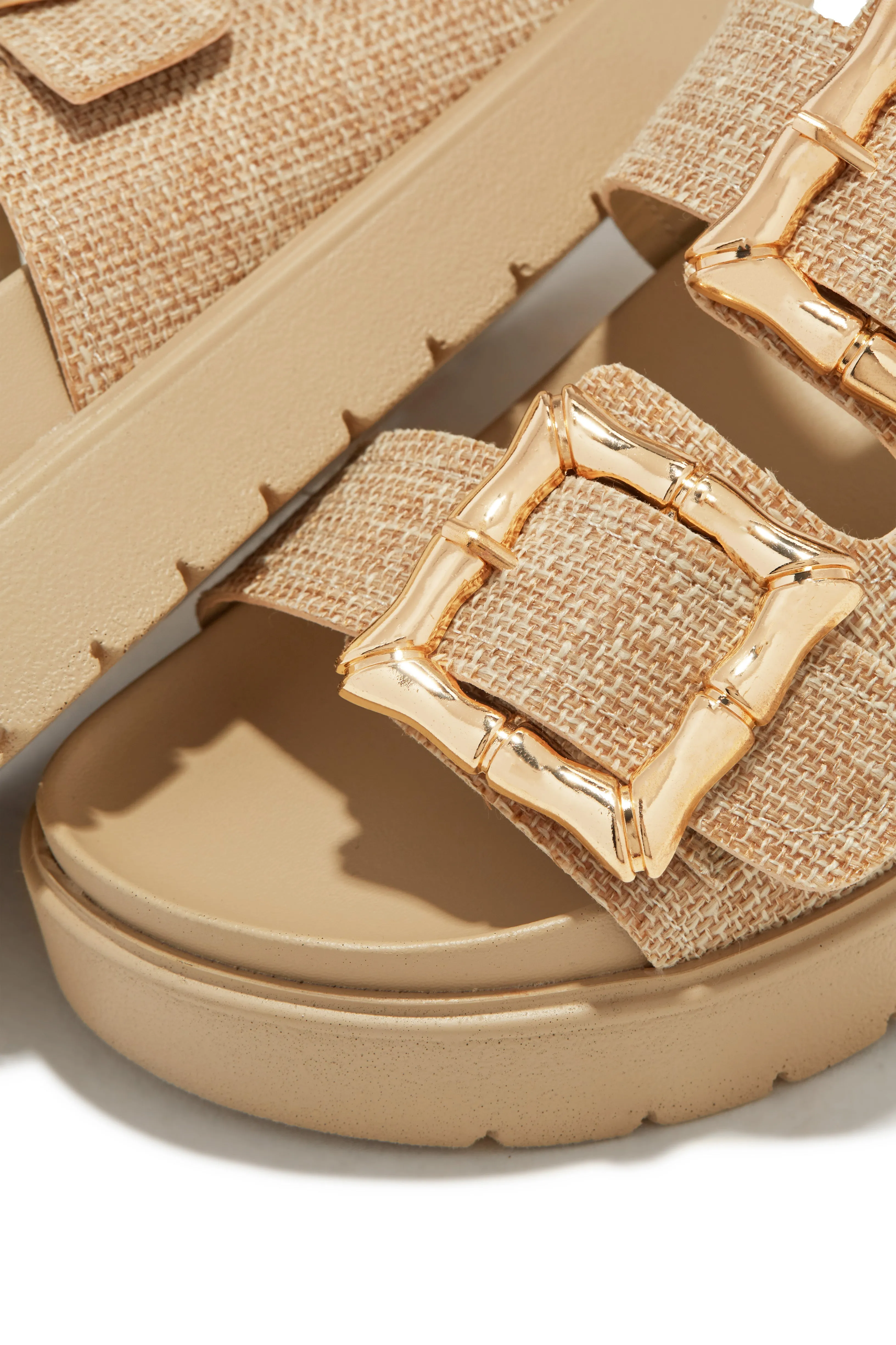 Arani Chunky Slip On Sandals - Natural sold by Miss Lola product image thumbnail 3