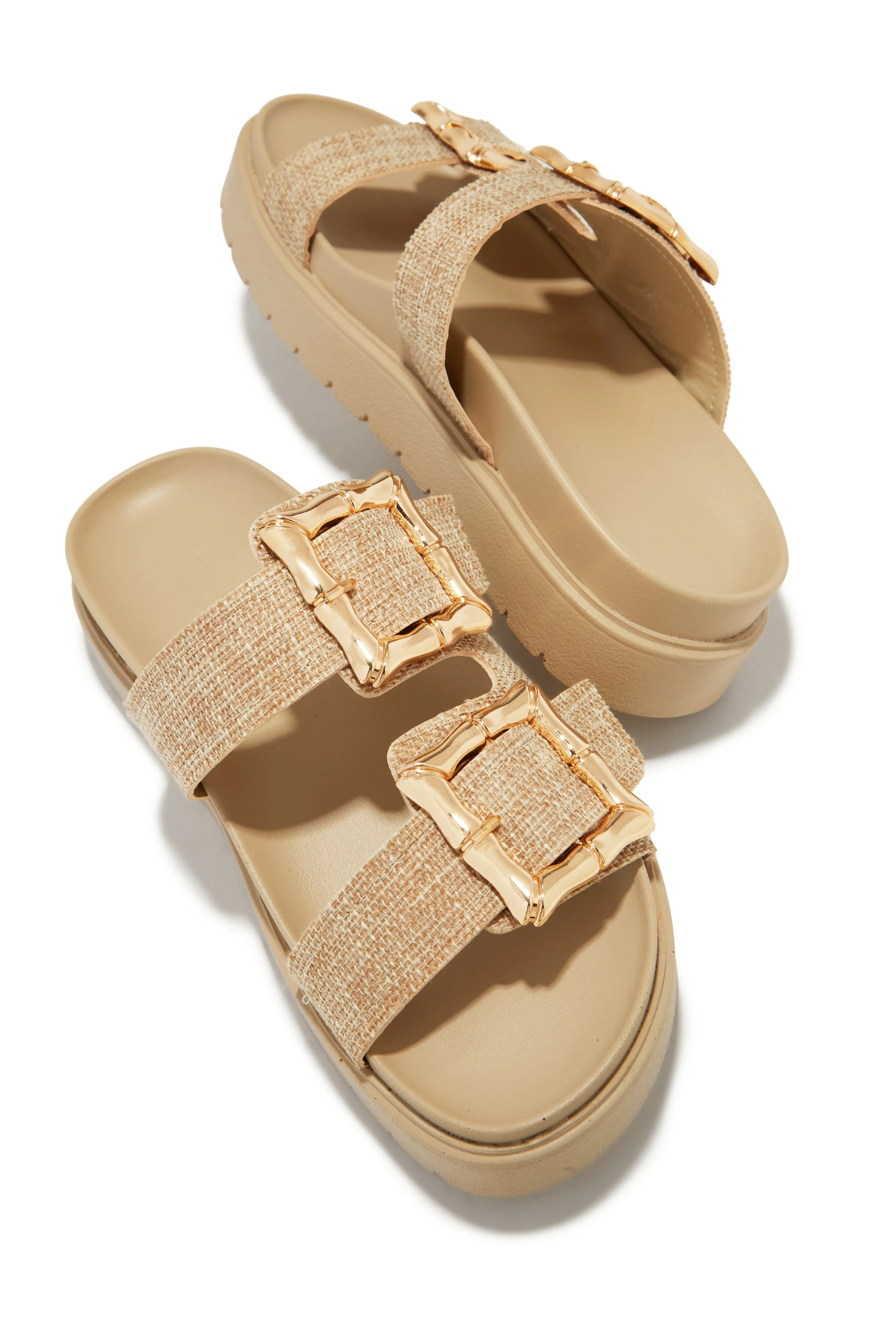 Arani Chunky Slip On Sandals - Natural sold by Miss Lola product image thumbnail 2