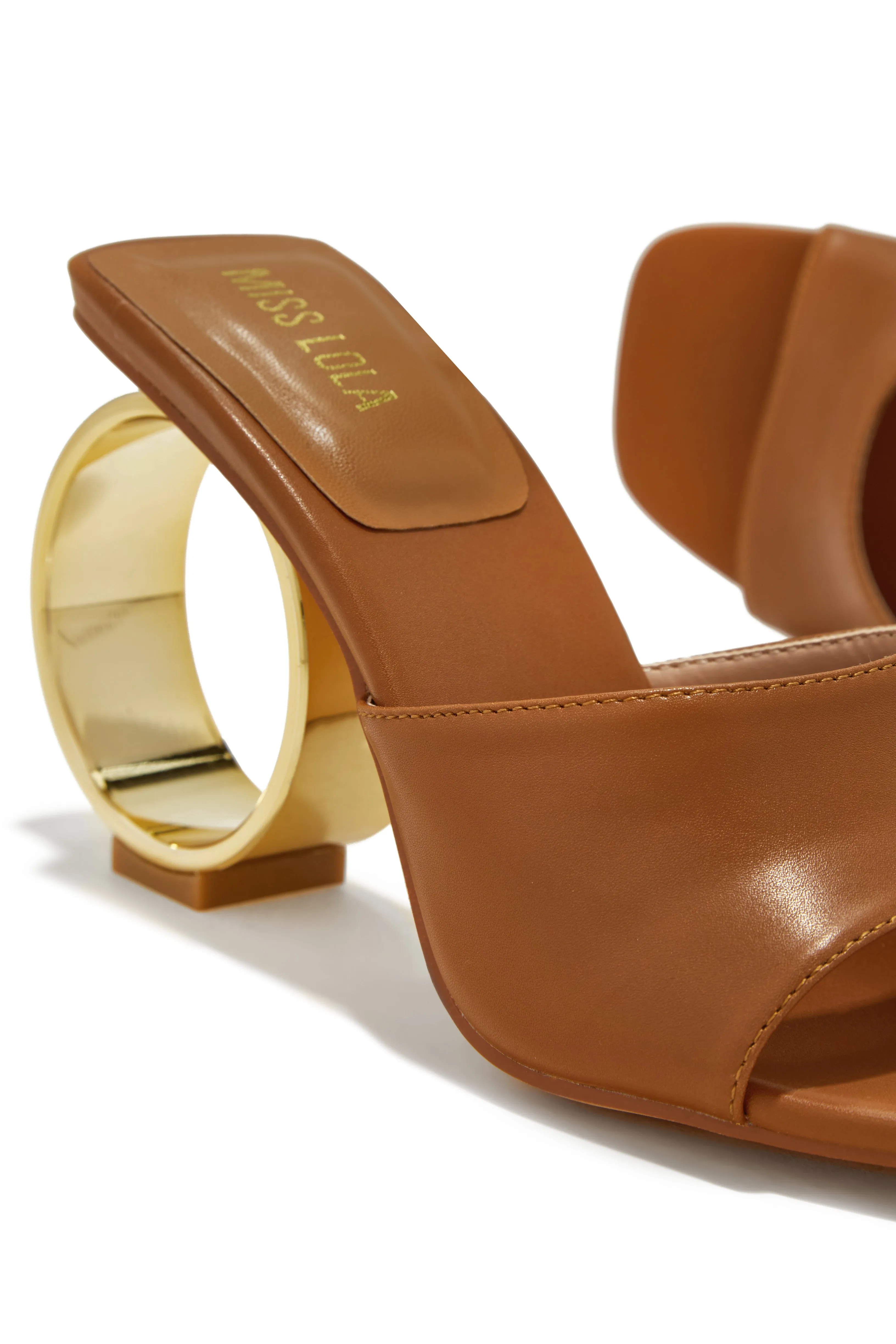 Naomi Sphere Heel Mules - Tan sold by Miss Lola product image thumbnail 5