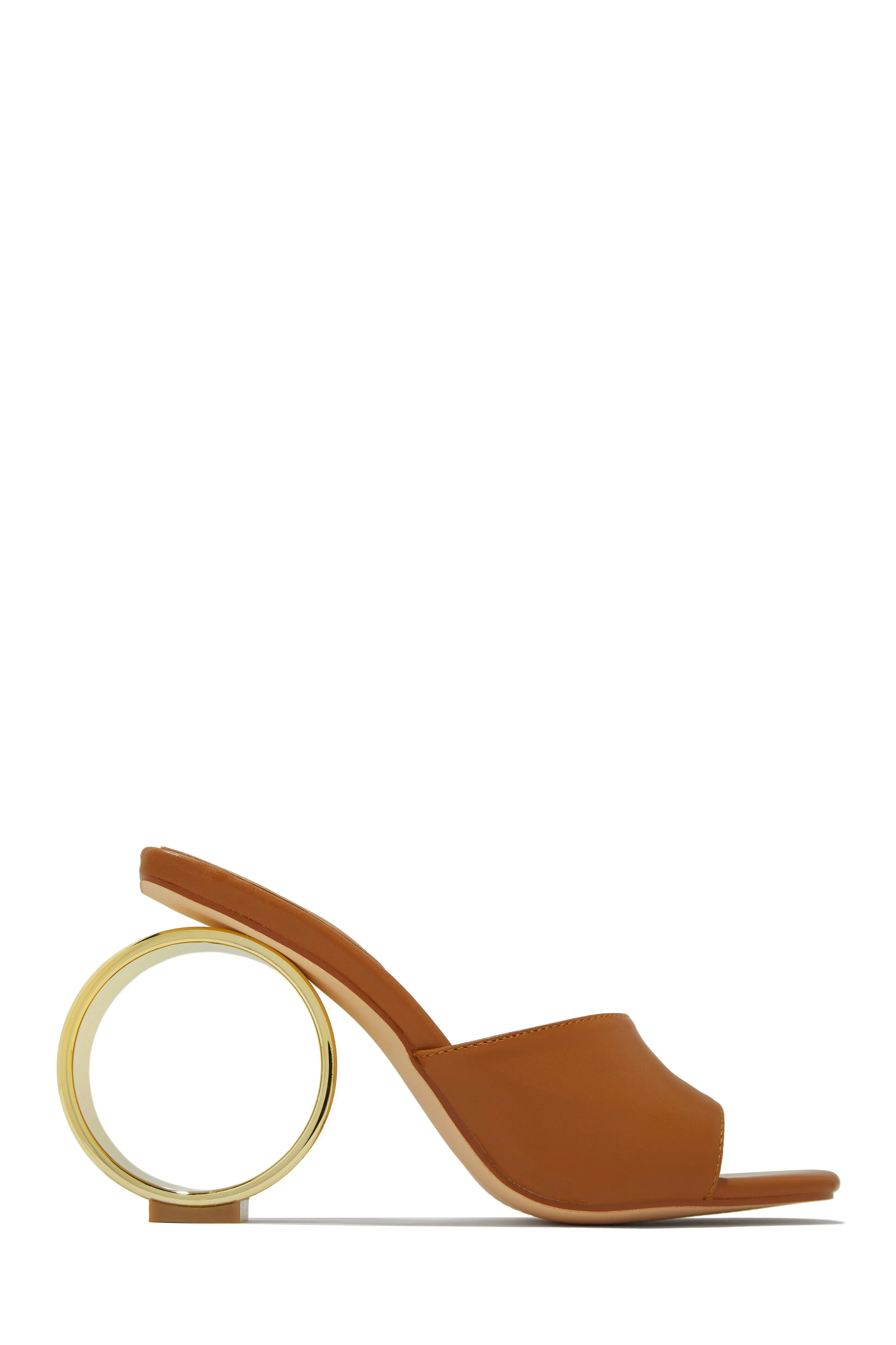 Naomi Sphere Heel Mules - Tan sold by Miss Lola product image thumbnail 4