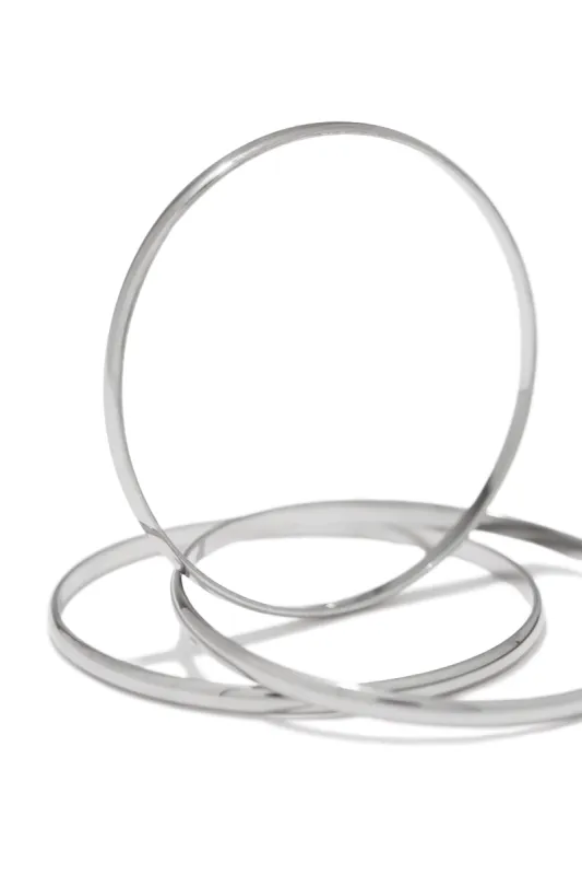Ava Bangle Set - Silver sold by Miss Lola