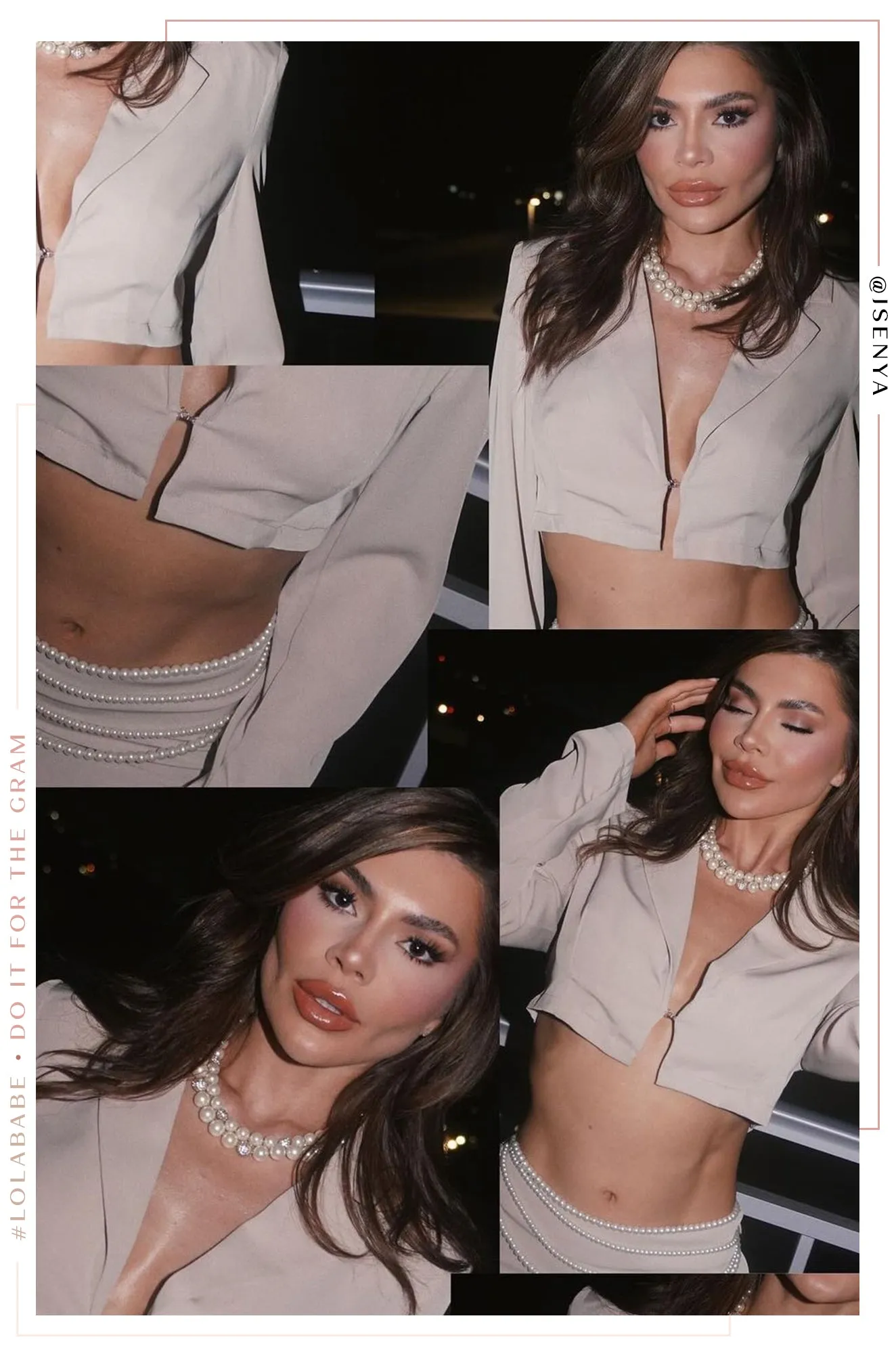 Business Talk Two Piece Blazer Skirt Set - Nude sold by Miss Lola product image thumbnail 3