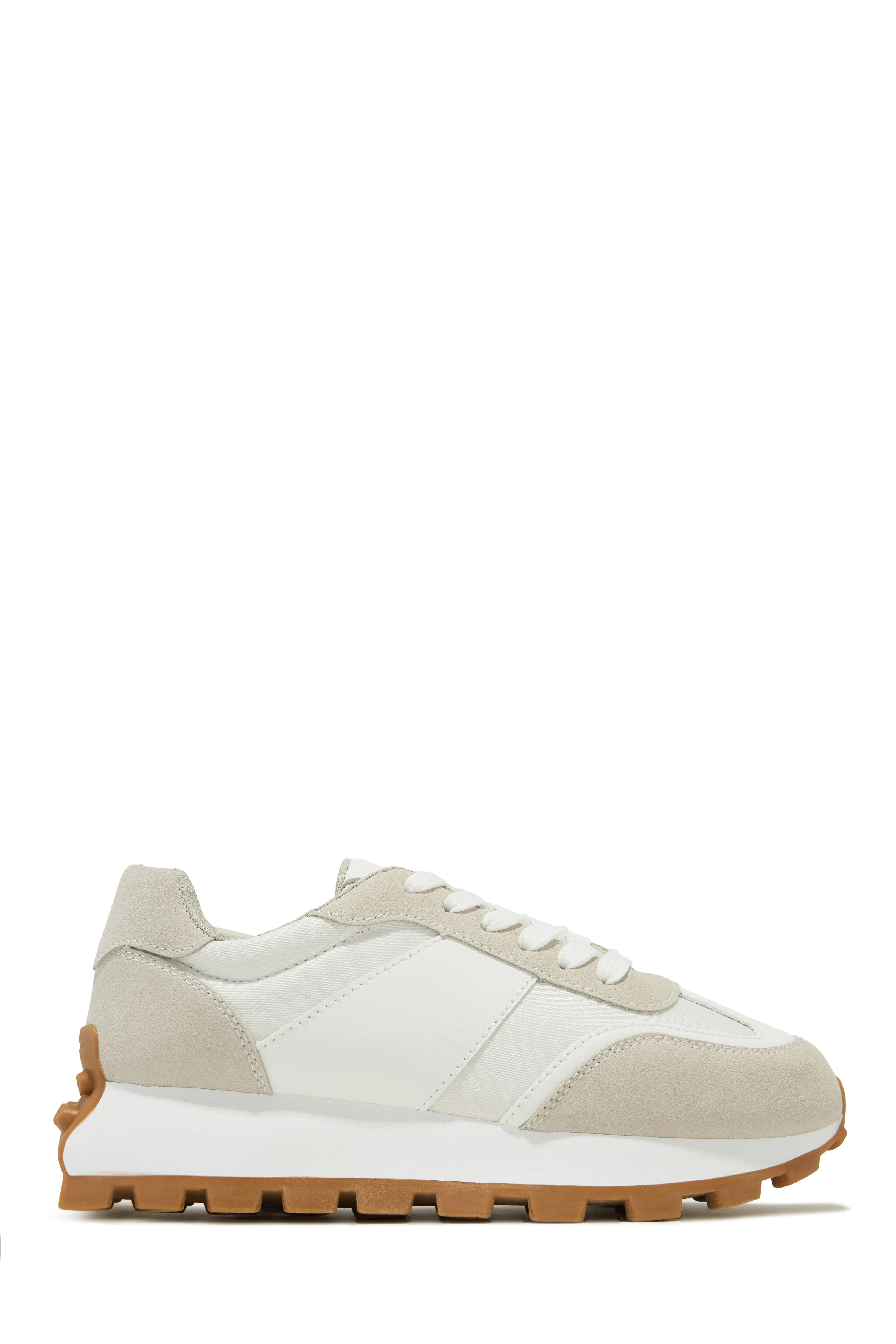 Set Goals Lace Up Sneakers - White sold by Miss Lola product image thumbnail 4
