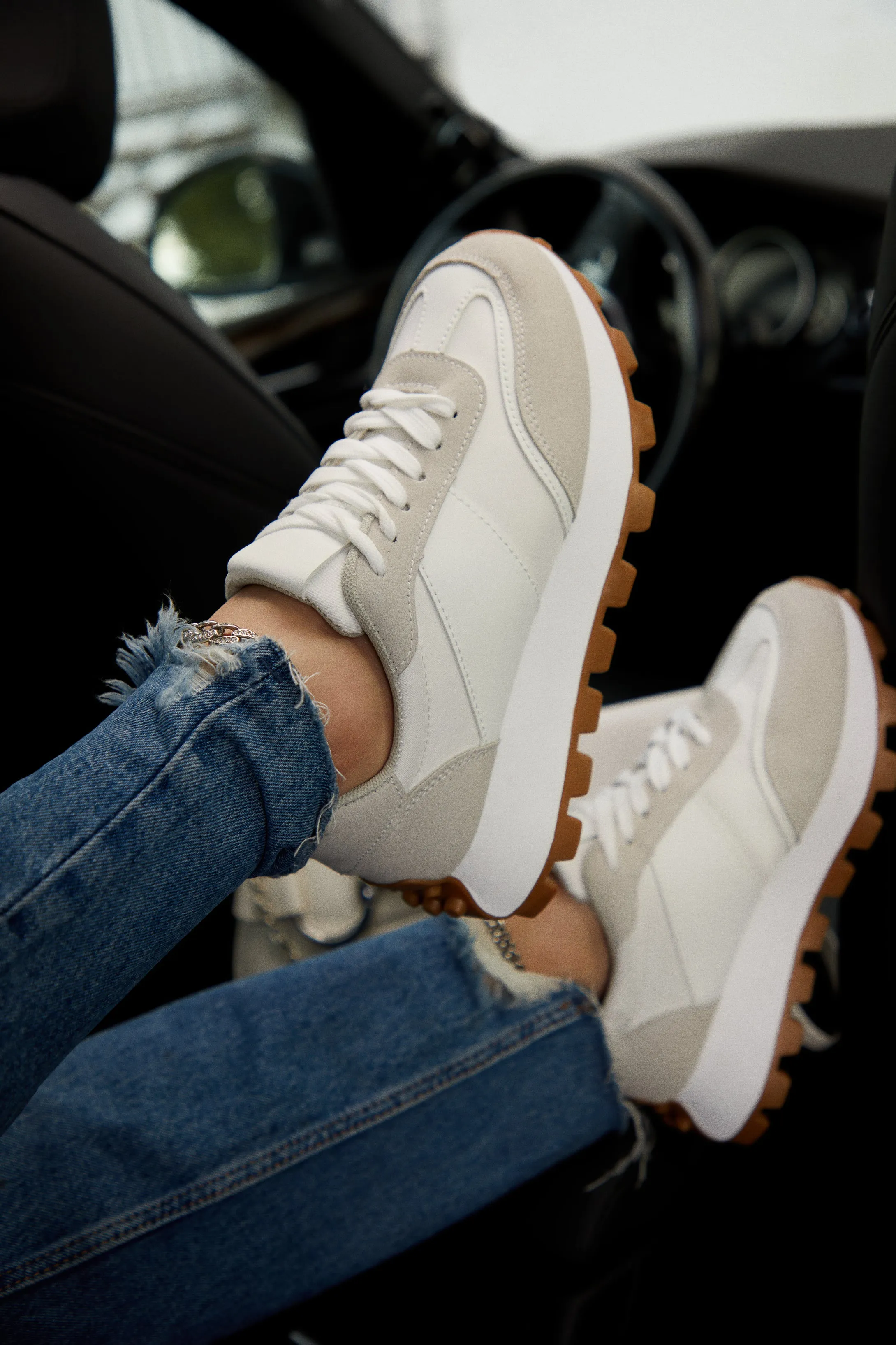 Set Goals Lace Up Sneakers - White sold by Miss Lola