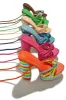 Kayden Lace Up Platform Block Heels - Pink sold by Miss Lola