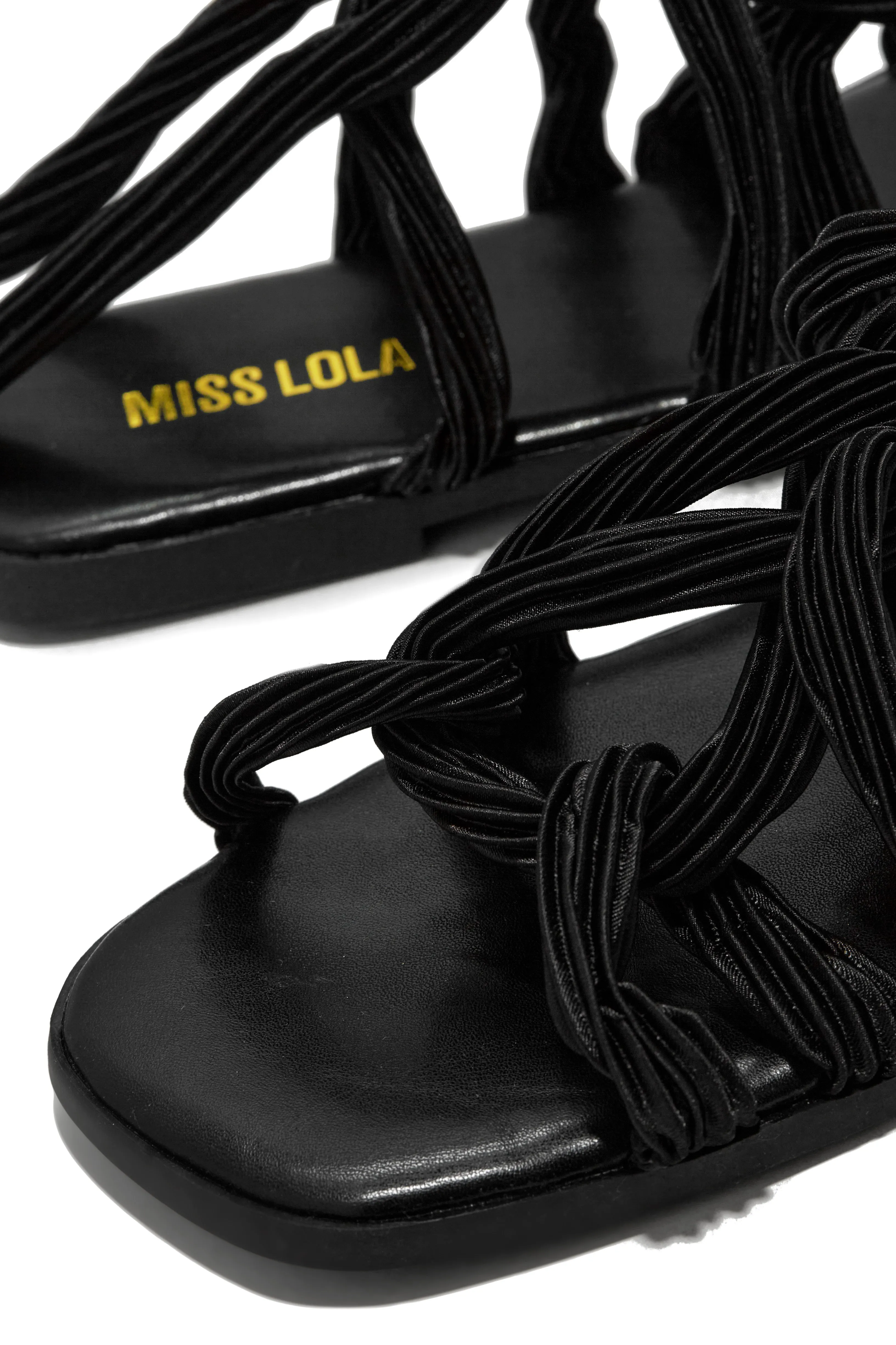 Bora Bora Lace Up Sandals - Black sold by Miss Lola product image thumbnail 4