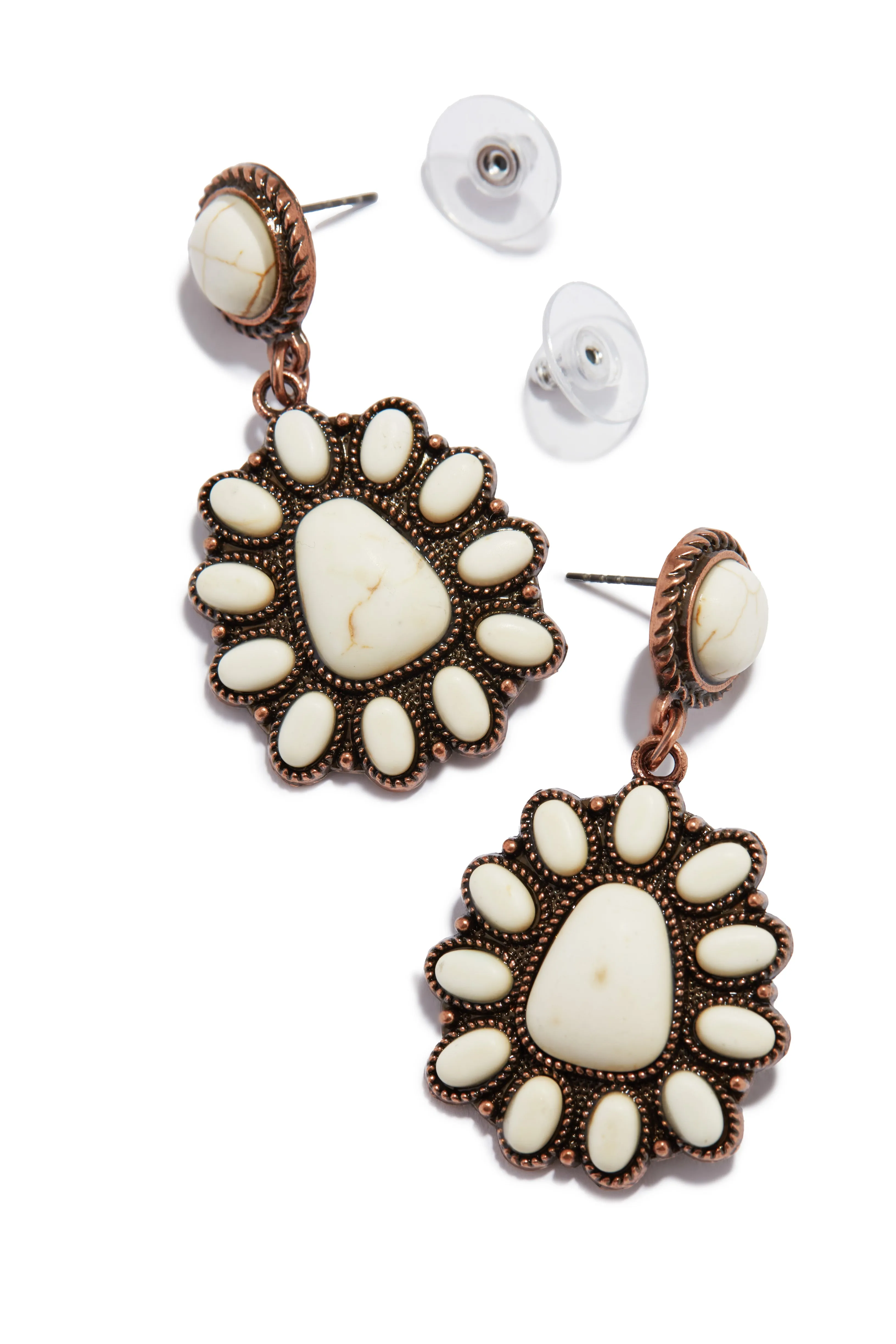 Macie Beaded Drop Earring - White sold by Miss Lola product image thumbnail 2