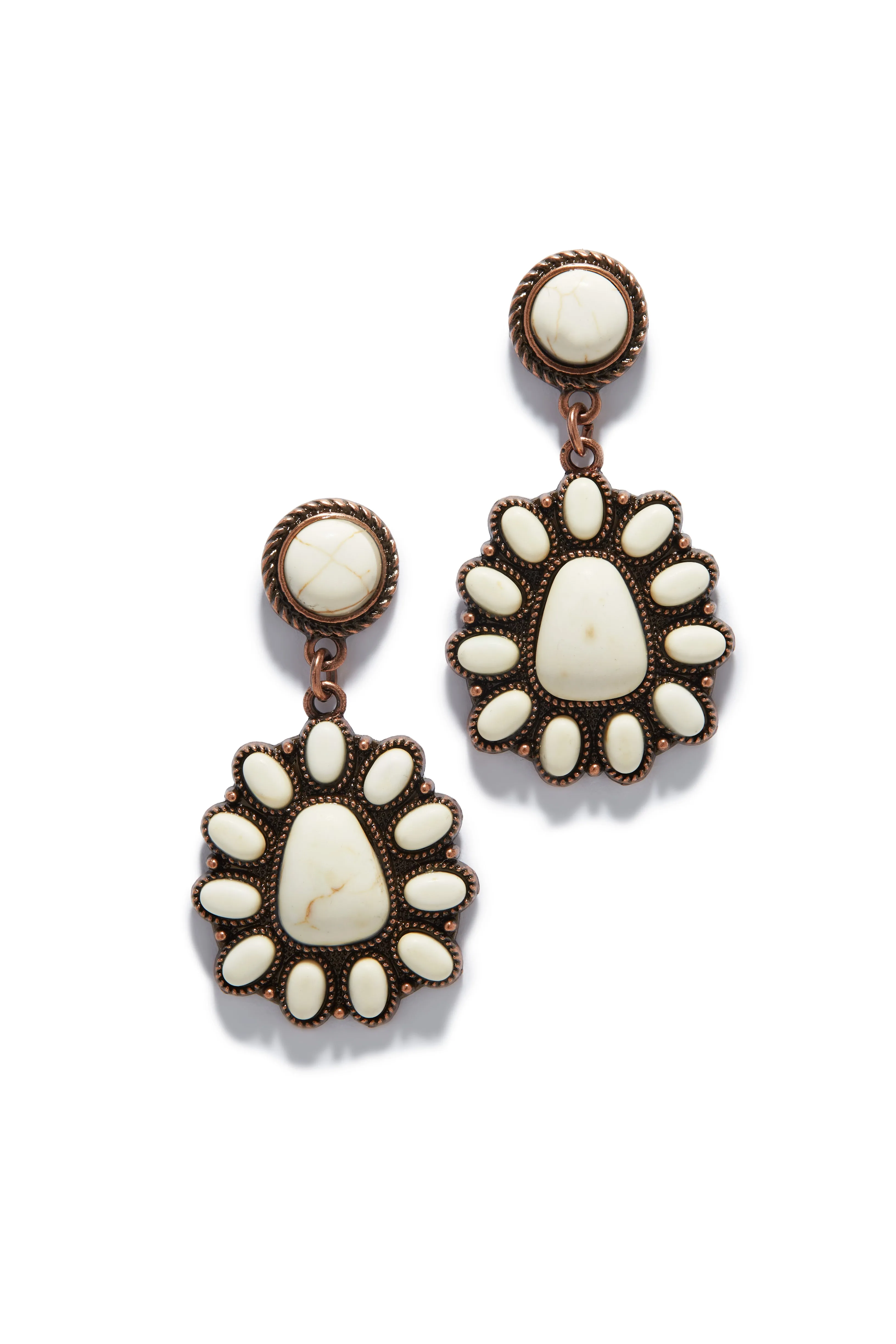 Macie Beaded Drop Earring - White sold by Miss Lola product image thumbnail 4