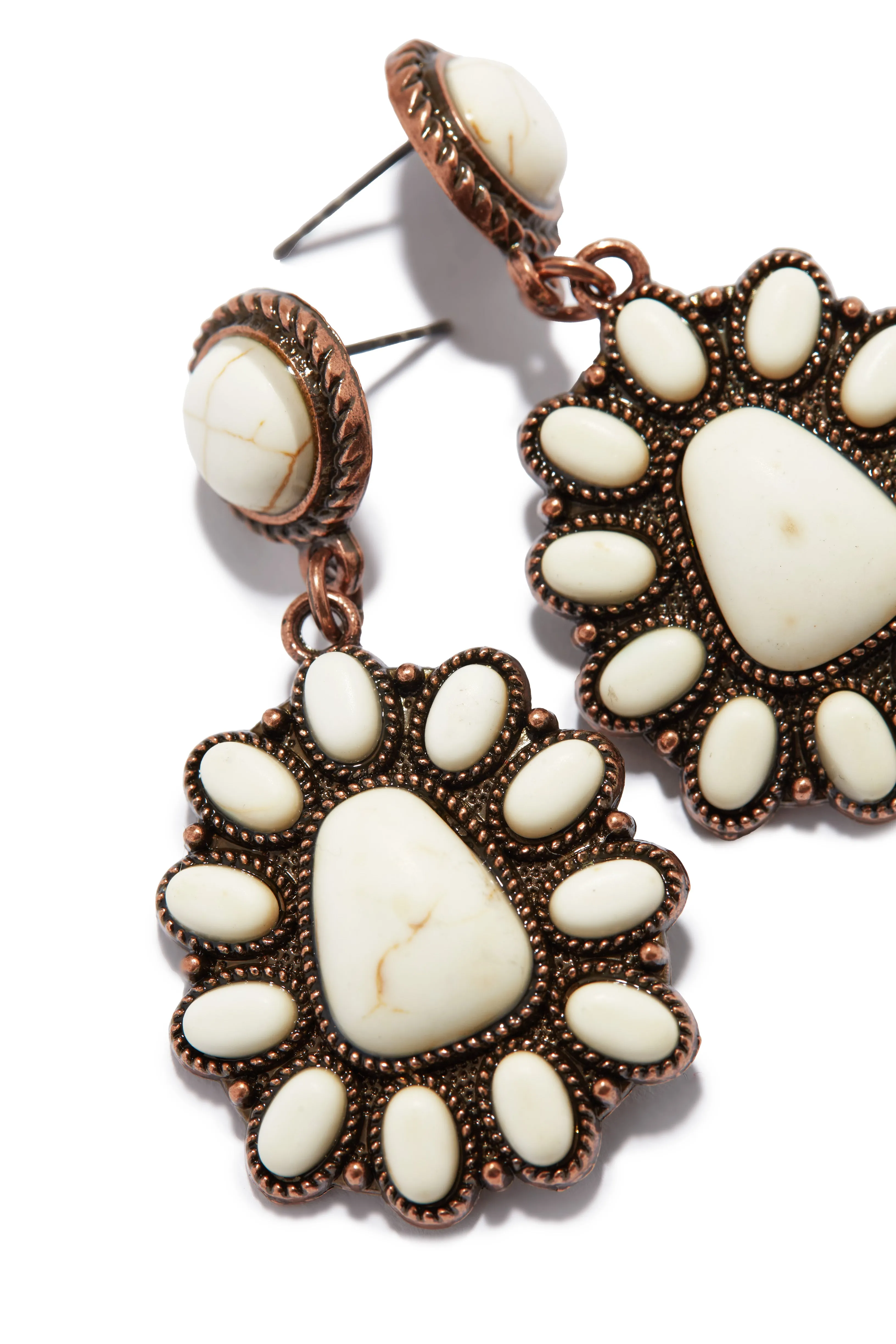 Macie Beaded Drop Earring - White sold by Miss Lola product image thumbnail 3