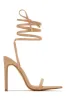 Into The Night Lace Up High Heels - Nude sold by Miss Lola