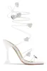 About Love Embellished Lace Up High Heels - White sold by Miss Lola