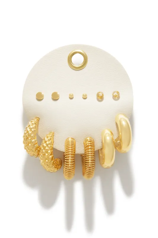 Elyse Earring Set - Gold sold by Miss Lola