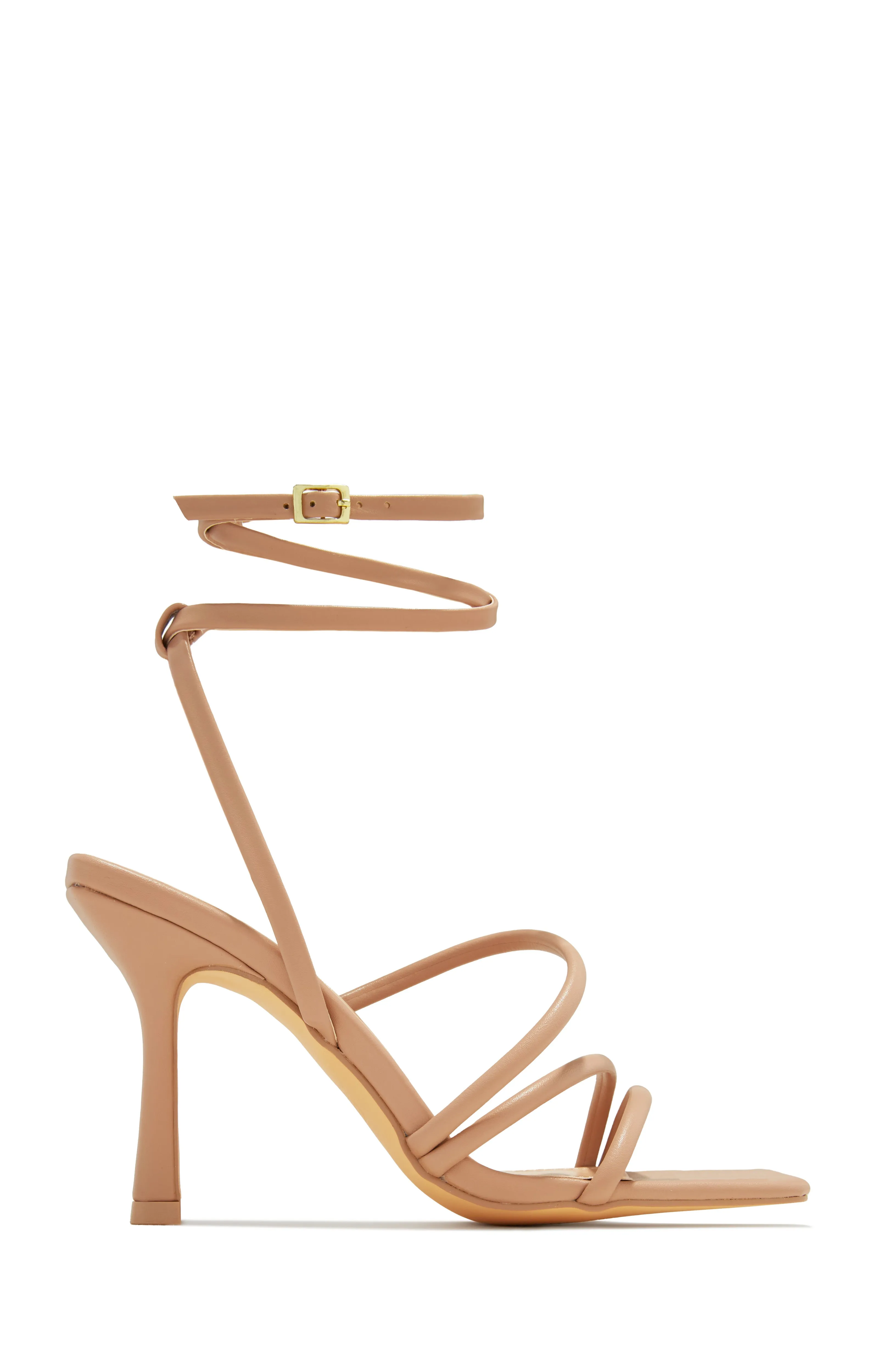 Katti Strappy Mid Heels - Nude sold by Miss Lola product image thumbnail 4