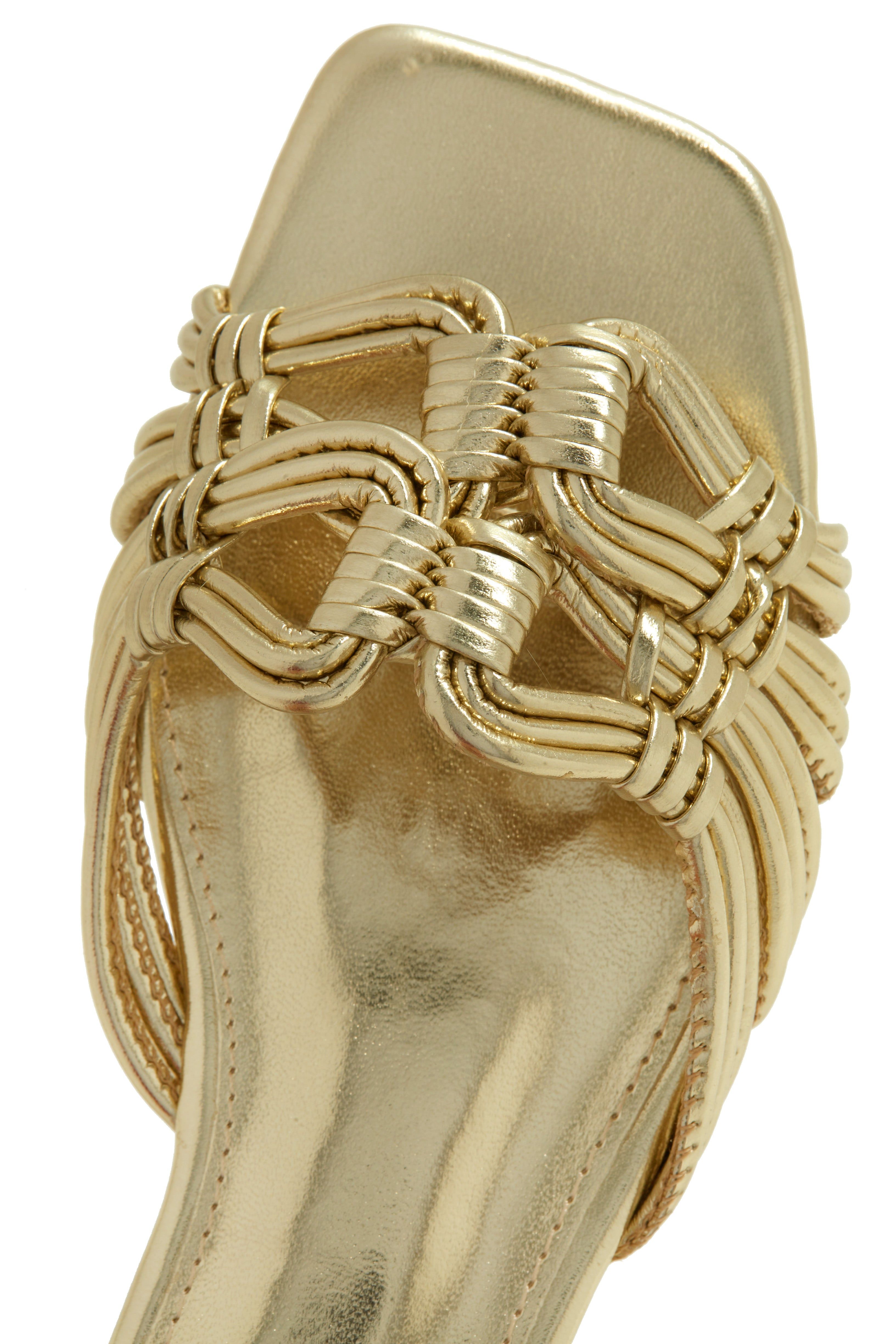 Island Of Paradise Slip On Sandals - Gold sold by Miss Lola product image thumbnail 3