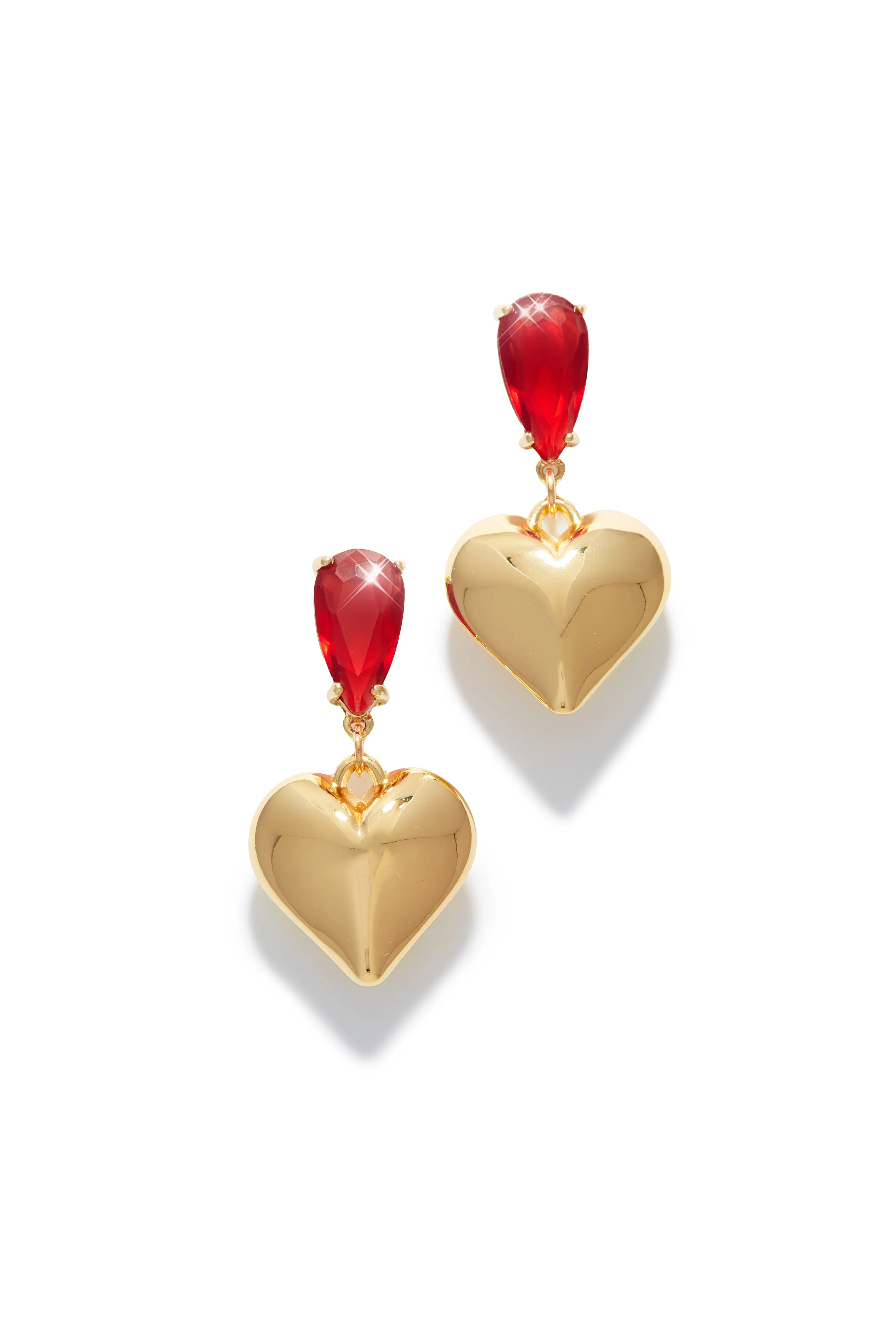 Weekend Love Embellished Heart Earring - Red sold by Miss Lola product image thumbnail 3