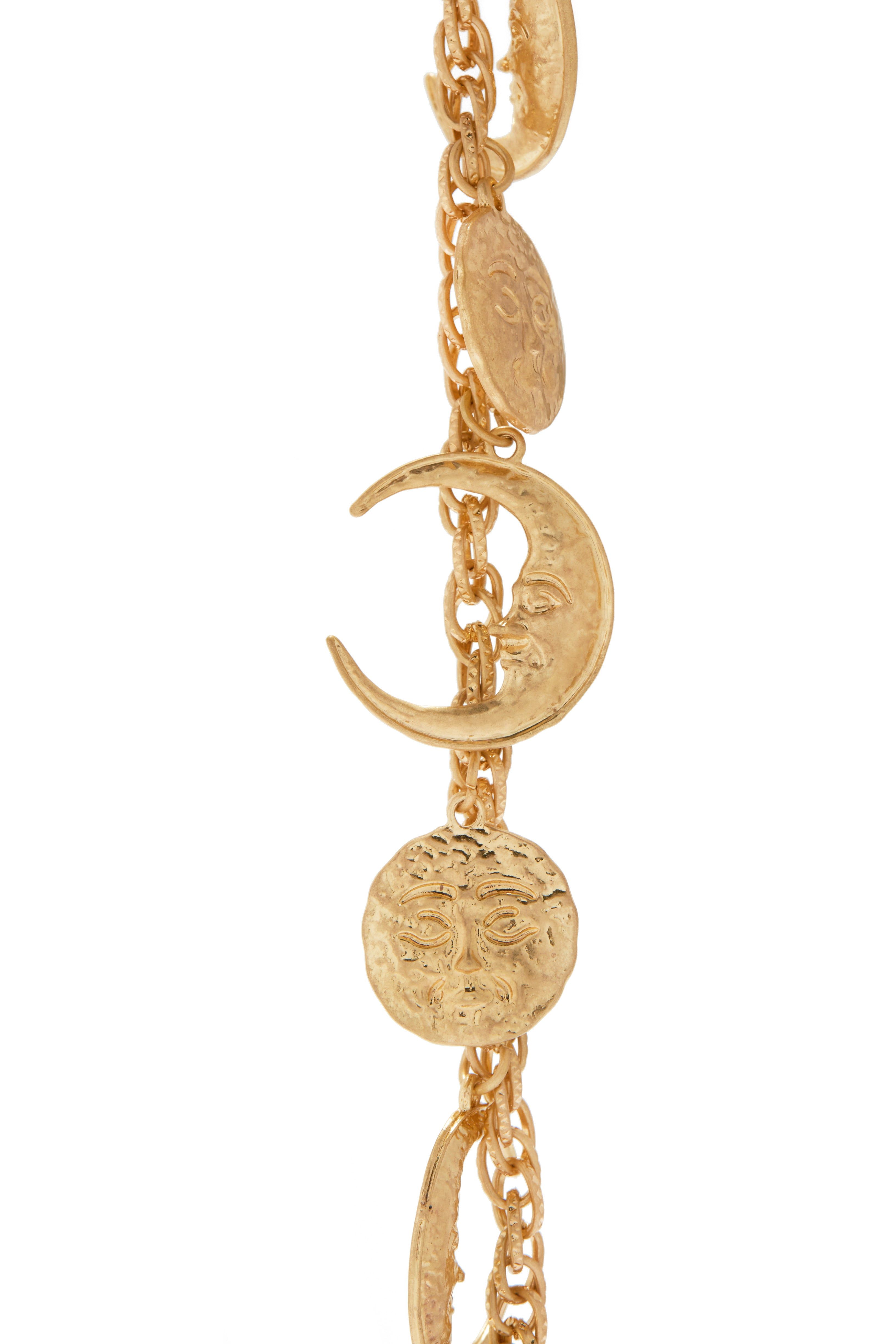 Sol y Luna Sun and Moon Pendants Necklace - Gold sold by Miss Lola product image thumbnail 2