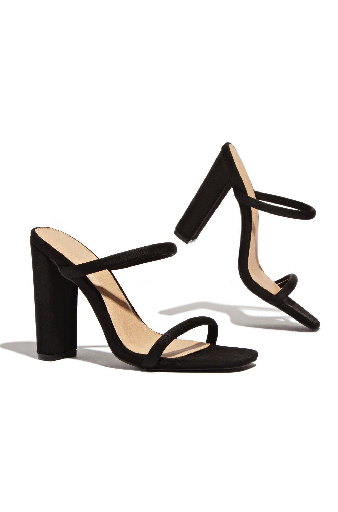 Her Desire Block High Heel Mules - Black sold by Miss Lola product image thumbnail 4