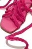 Bora Bora Lace Up Sandals - Pink sold by Miss Lola