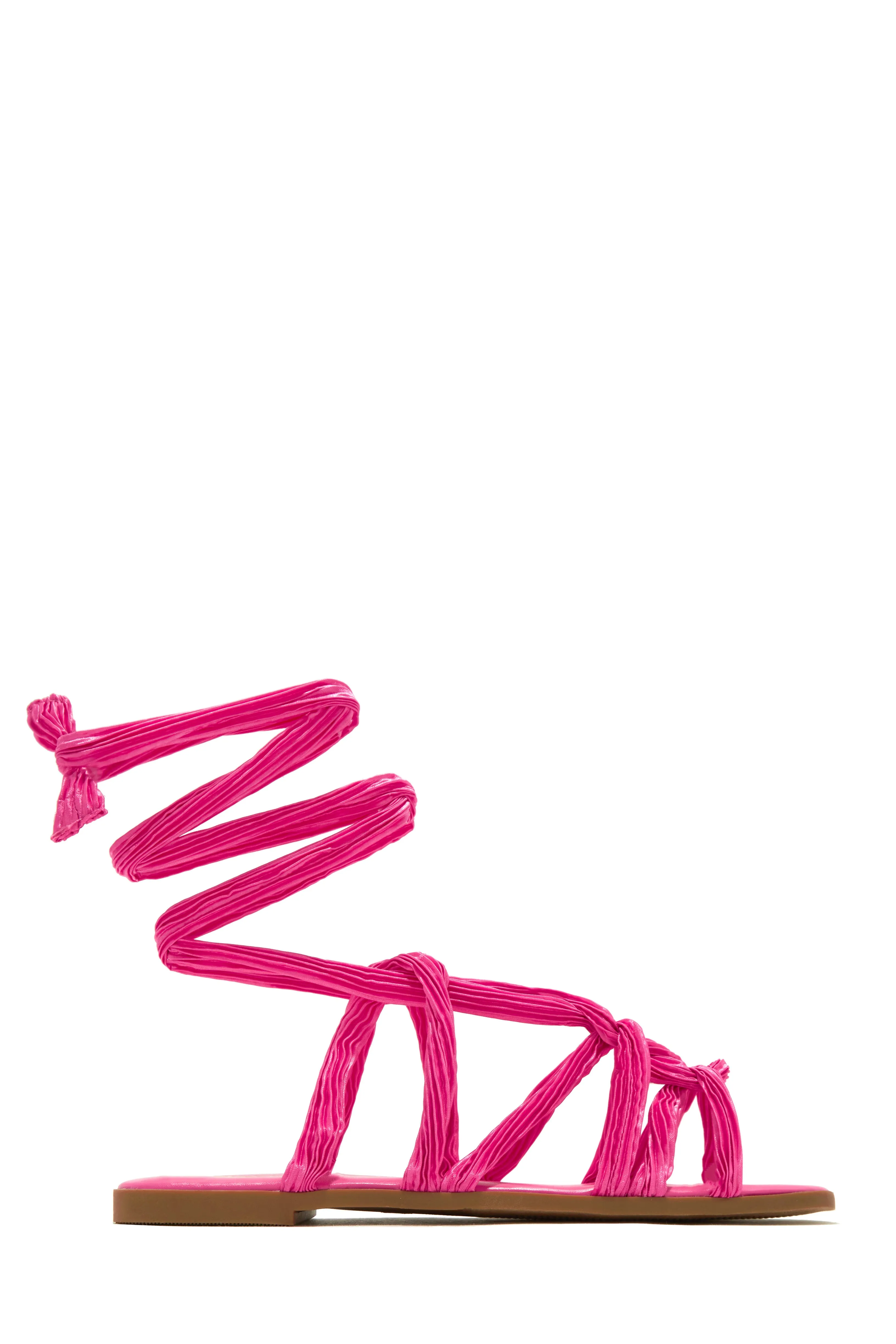 Bora Bora Lace Up Sandals - Pink sold by Miss Lola product image thumbnail 4