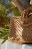 Trips To Cabo Top Handle Woven Bag - Tan sold by Miss Lola