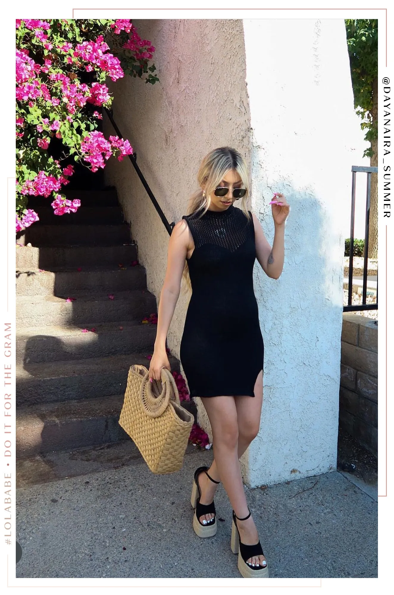 Trips To Cabo Top Handle Straw Bag - Tan sold by Miss Lola product image thumbnail 4