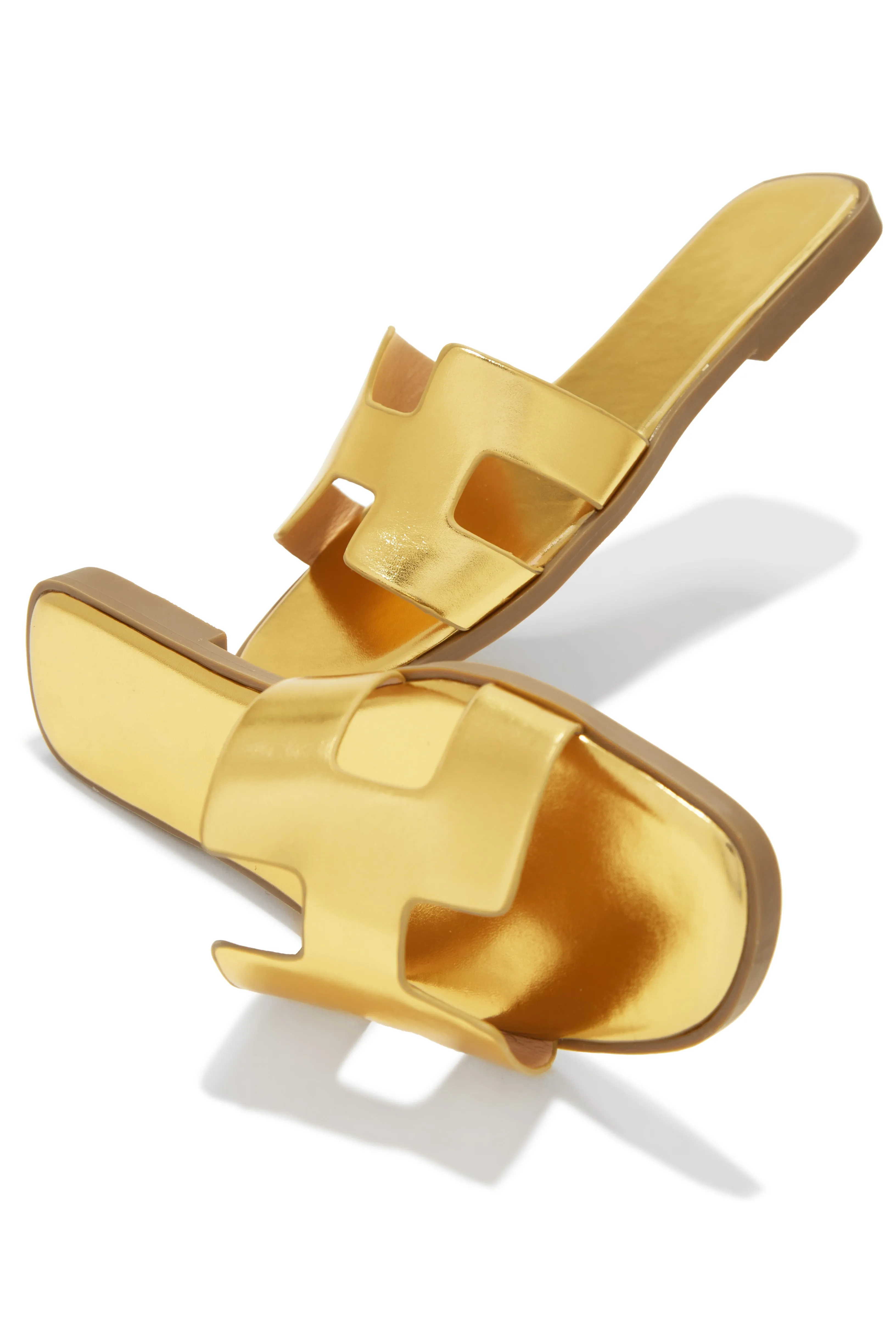 Bianka Slip On Sandals - Gold sold by Miss Lola product image thumbnail 4