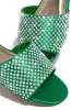 Ula Embellished Slip On Sandals - Green sold by Miss Lola