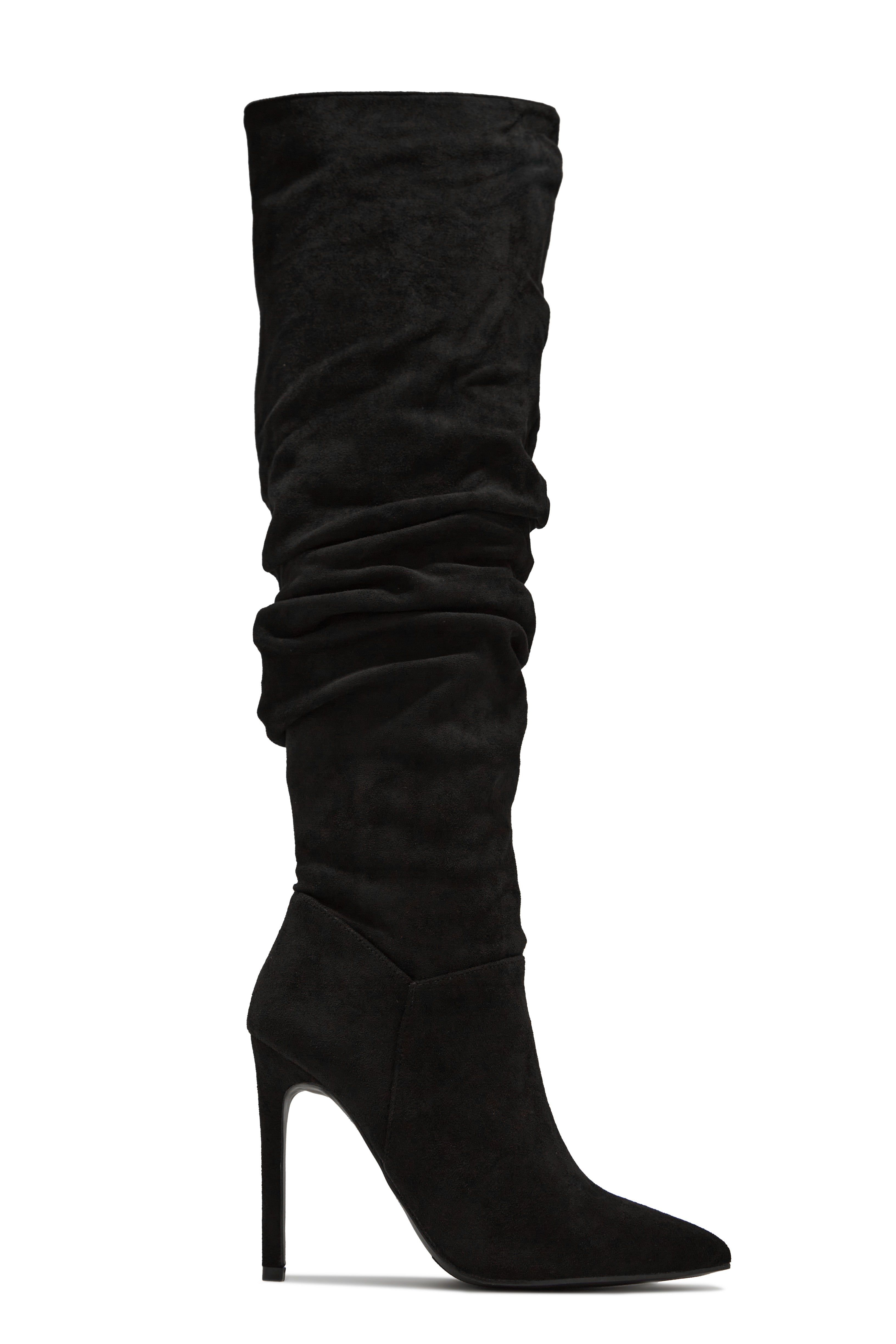 Alejandra Over The Knee High Heel Boots - Black sold by Miss Lola product image thumbnail 2