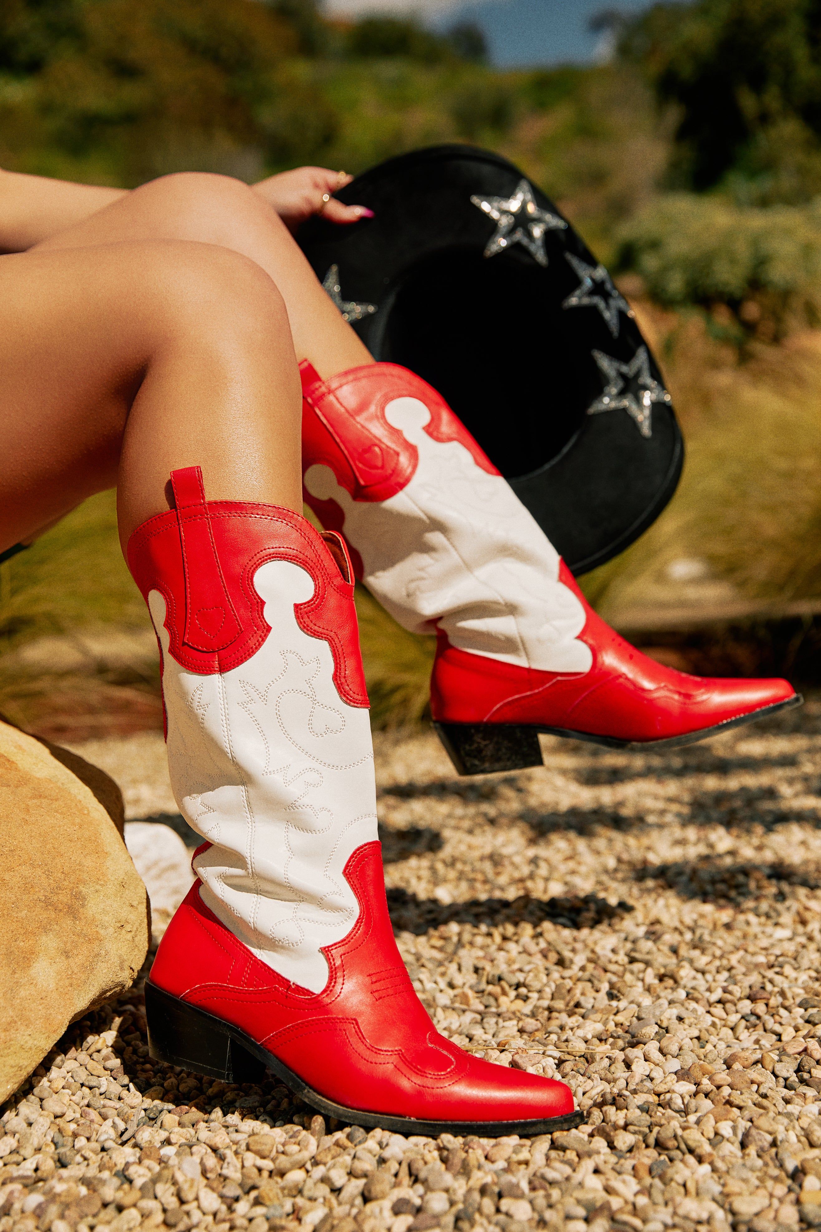Festival SZN Western Cowgirl Boots - Red sold by Miss Lola product image thumbnail 2