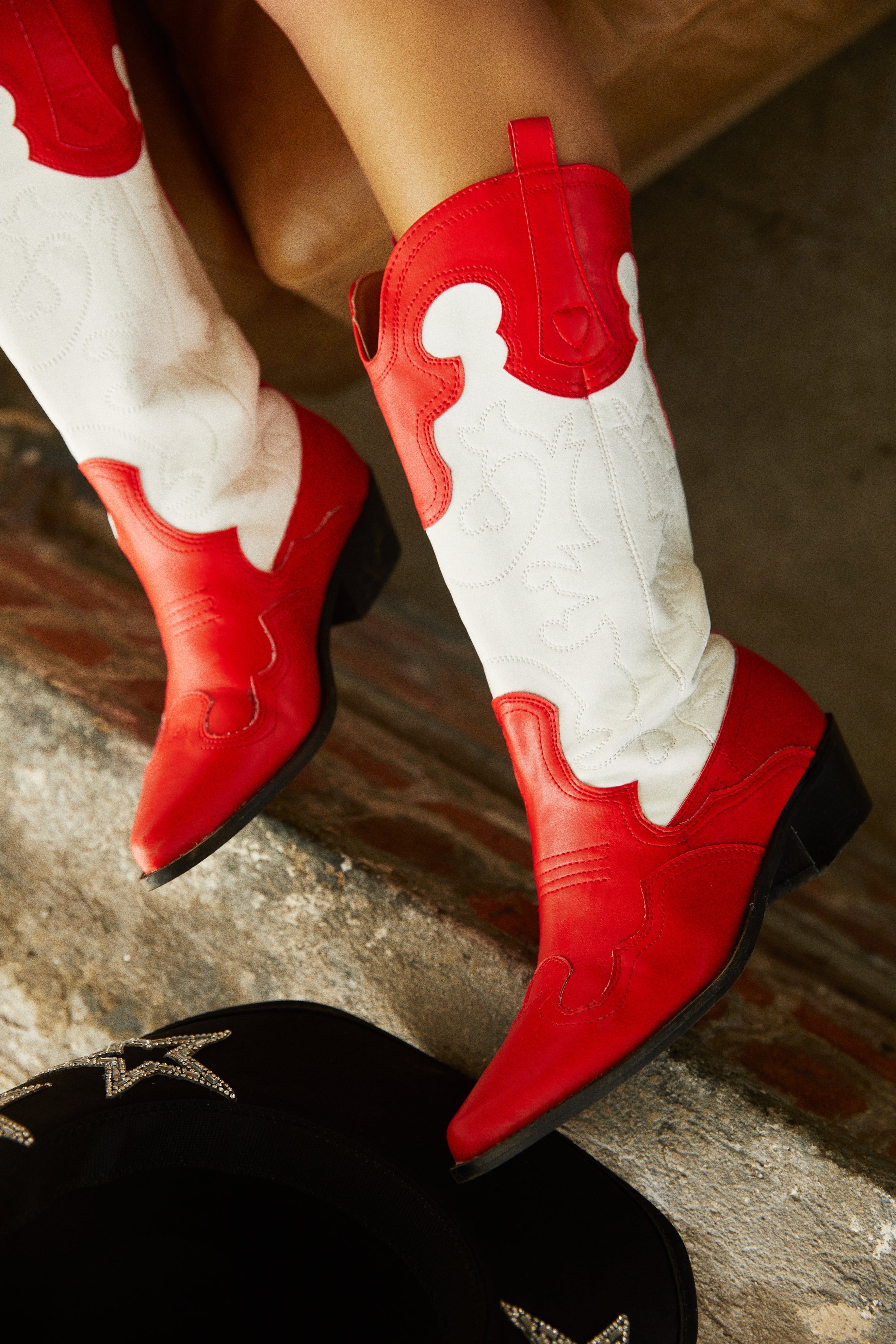 Festival SZN Western Cowgirl Boots - Red sold by Miss Lola