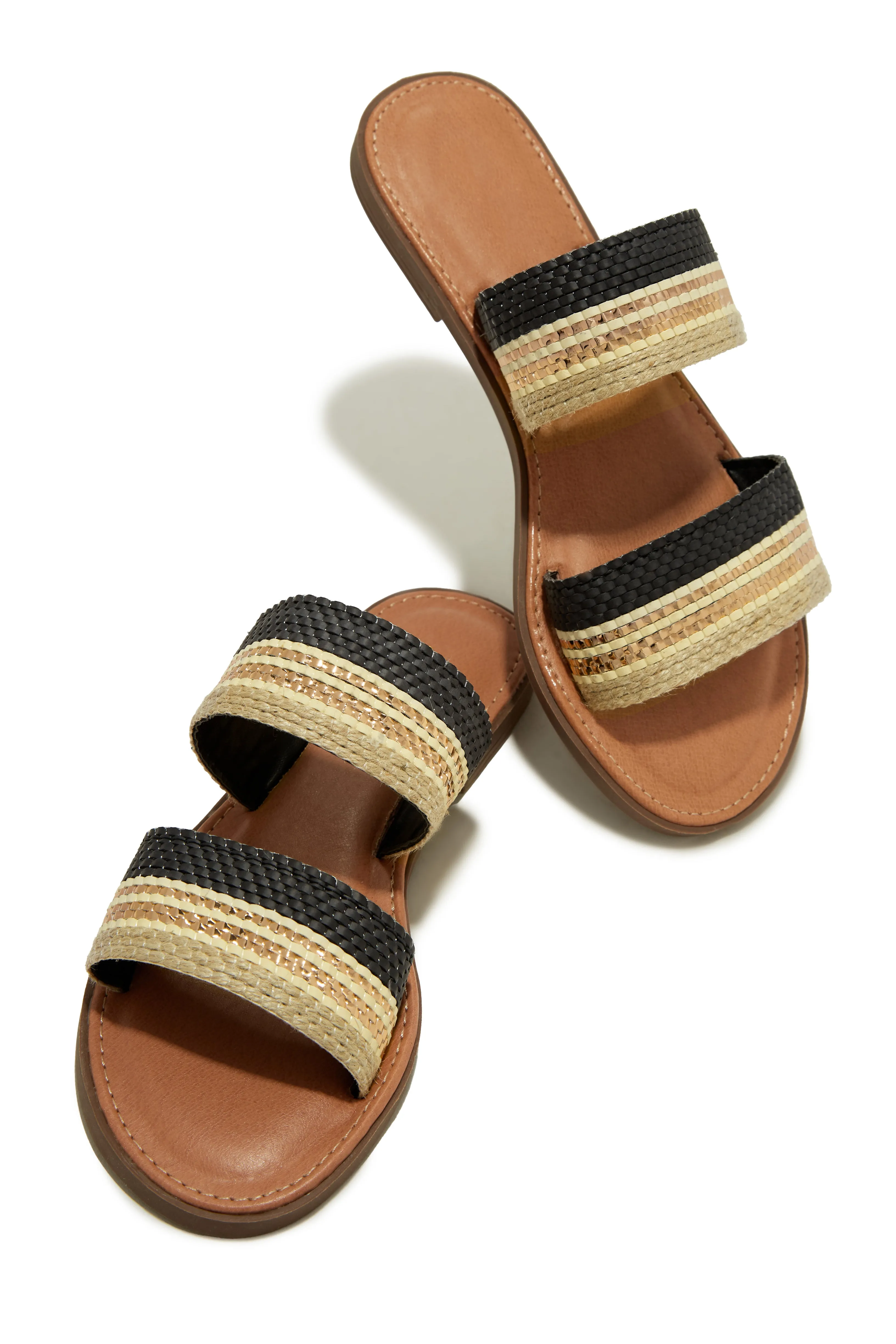Weekend Island Flat Slip On Sandals - Black sold by Miss Lola product image thumbnail 3