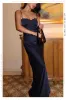 Secret Lover Satin Maxi Dress - Dark Navy sold by Miss Lola