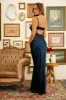 Secret Lover Satin Maxi Dress - Dark Navy sold by Miss Lola