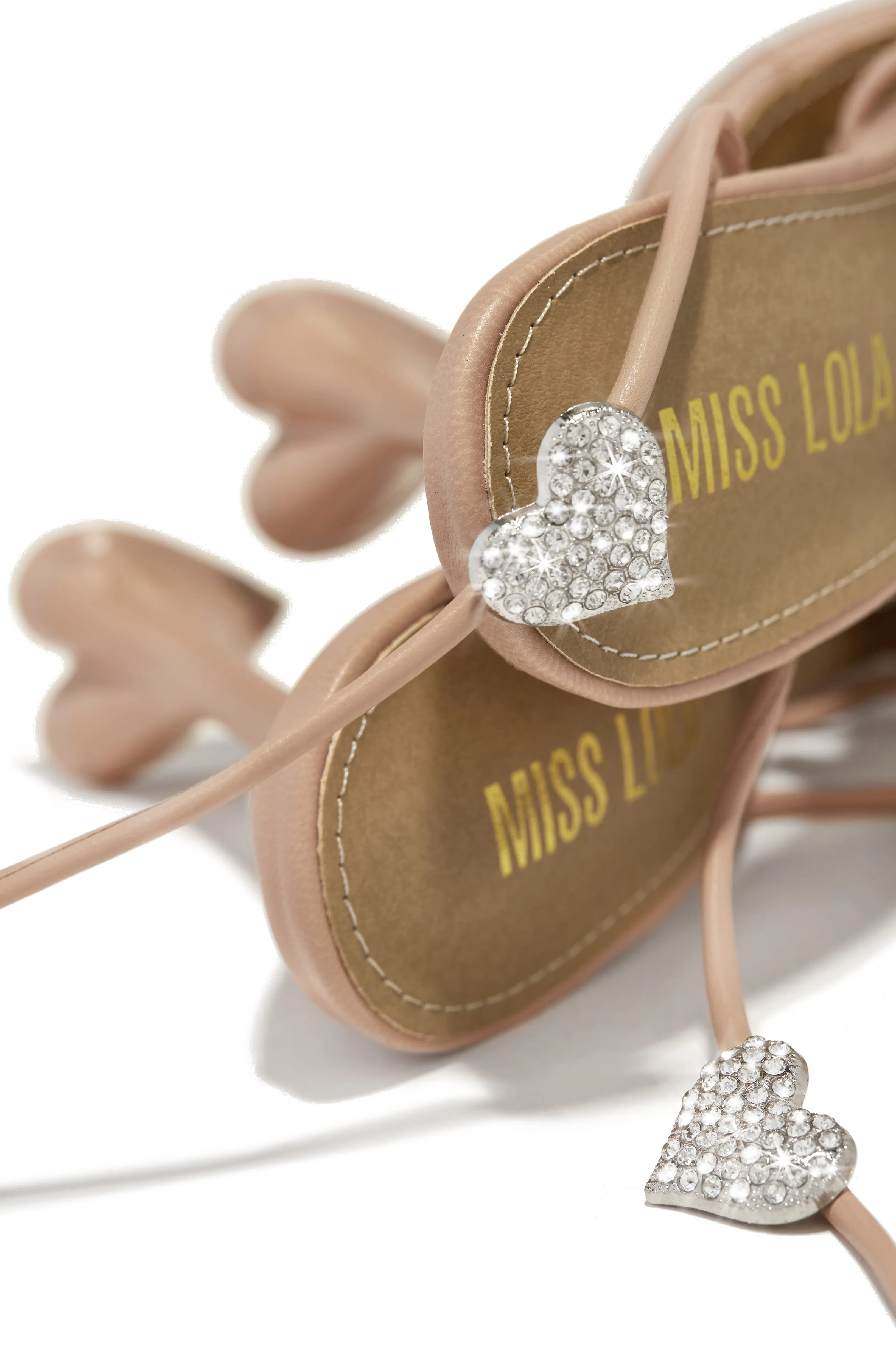 About Love Embellished Lace Up High Heels - Nude sold by Miss Lola product image thumbnail 2