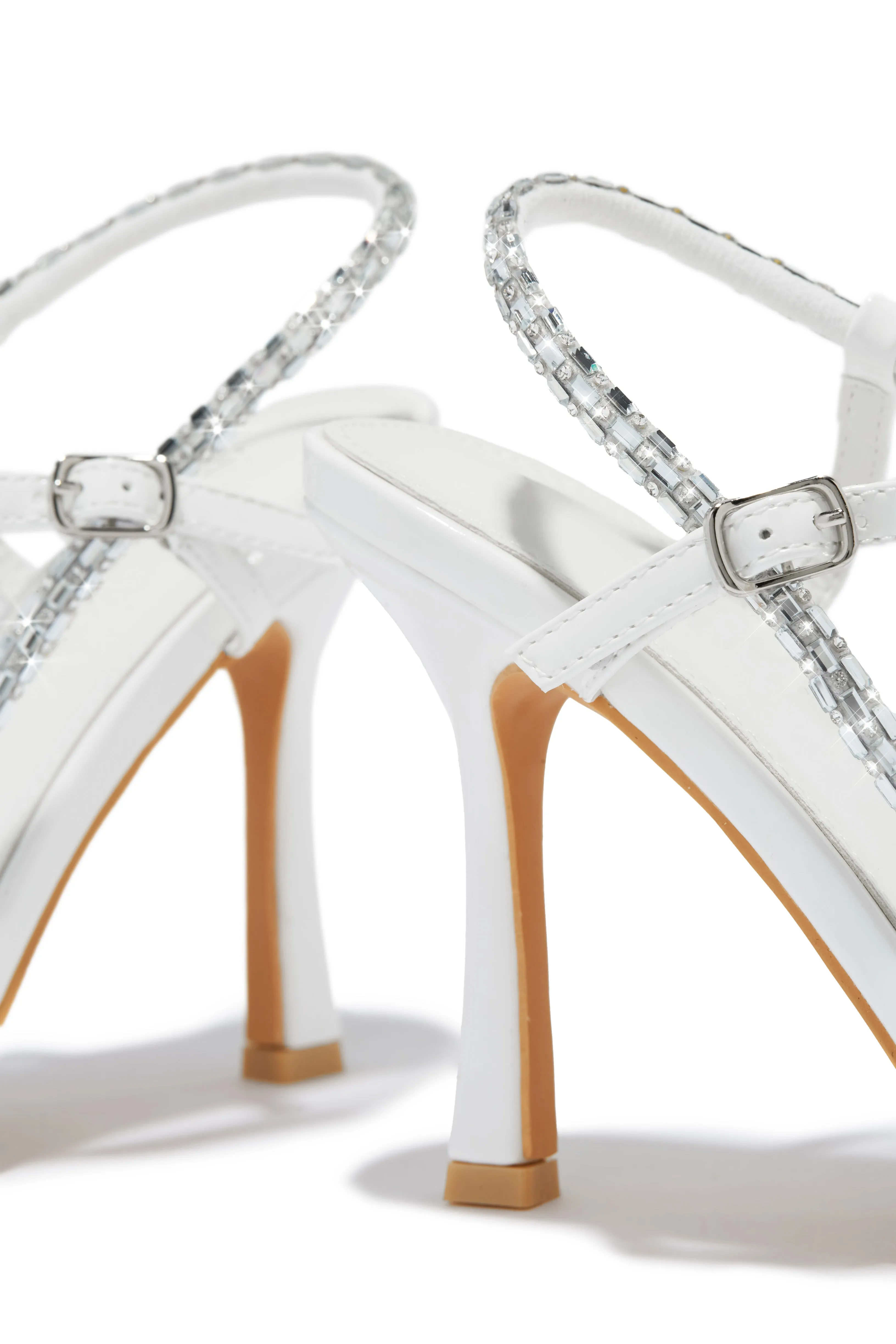Anella Embellished Heels - White sold by Miss Lola product image thumbnail 4
