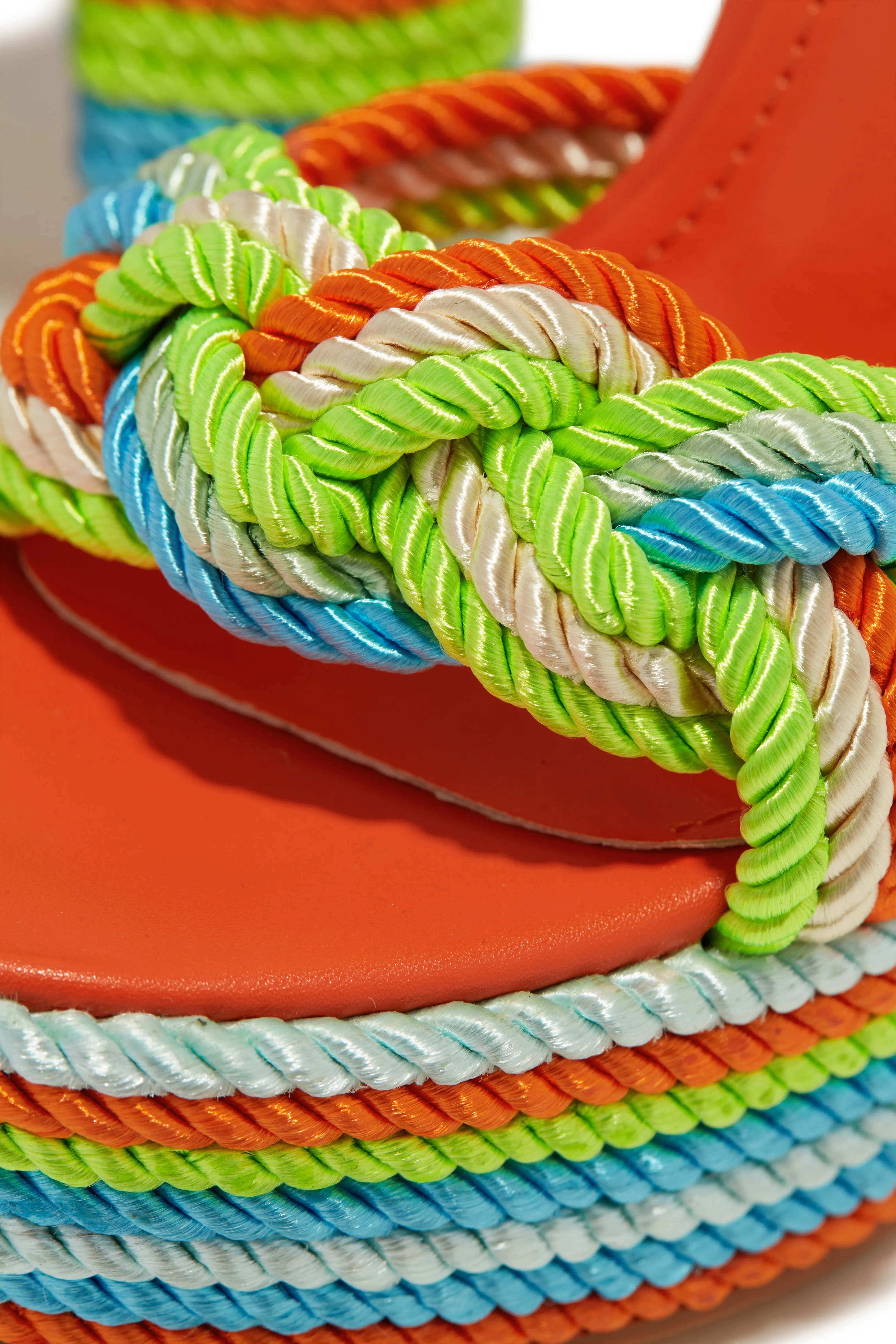 Jadyn Platform Lace Up Block Heels - Multi sold by Miss Lola product image thumbnail 5